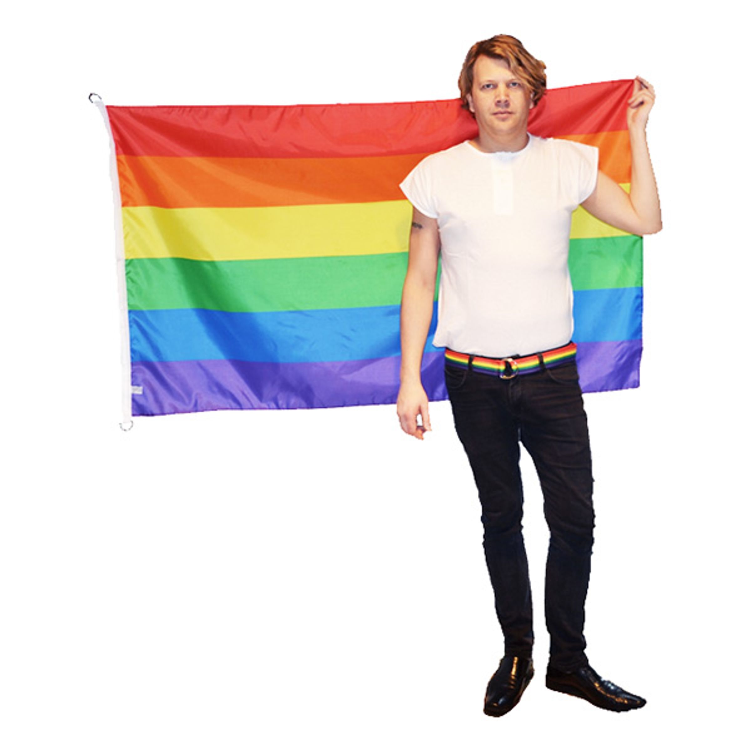 Läs mer om Flaggstångsflagga Pride Regnbåge