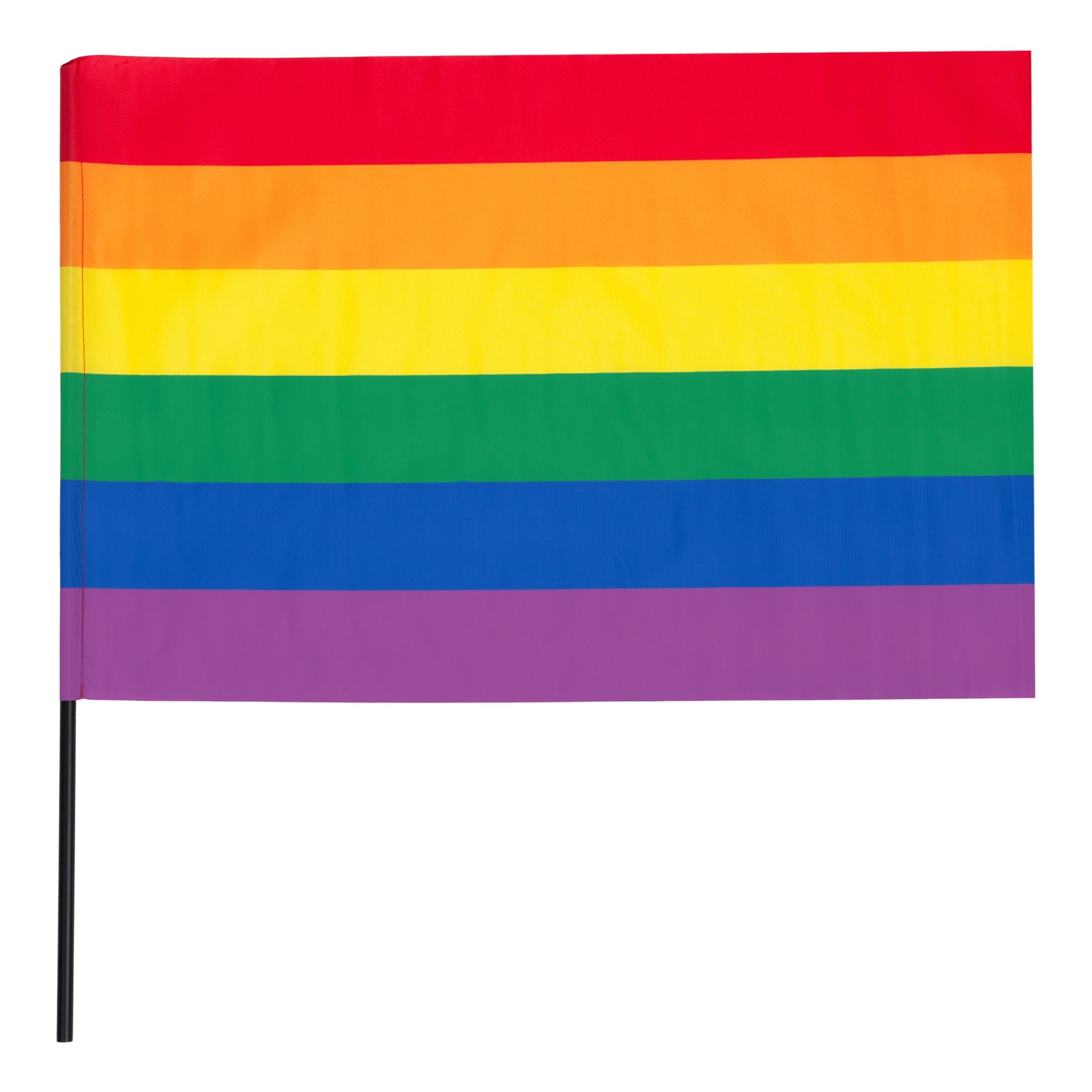 Prideflagga på Pinne