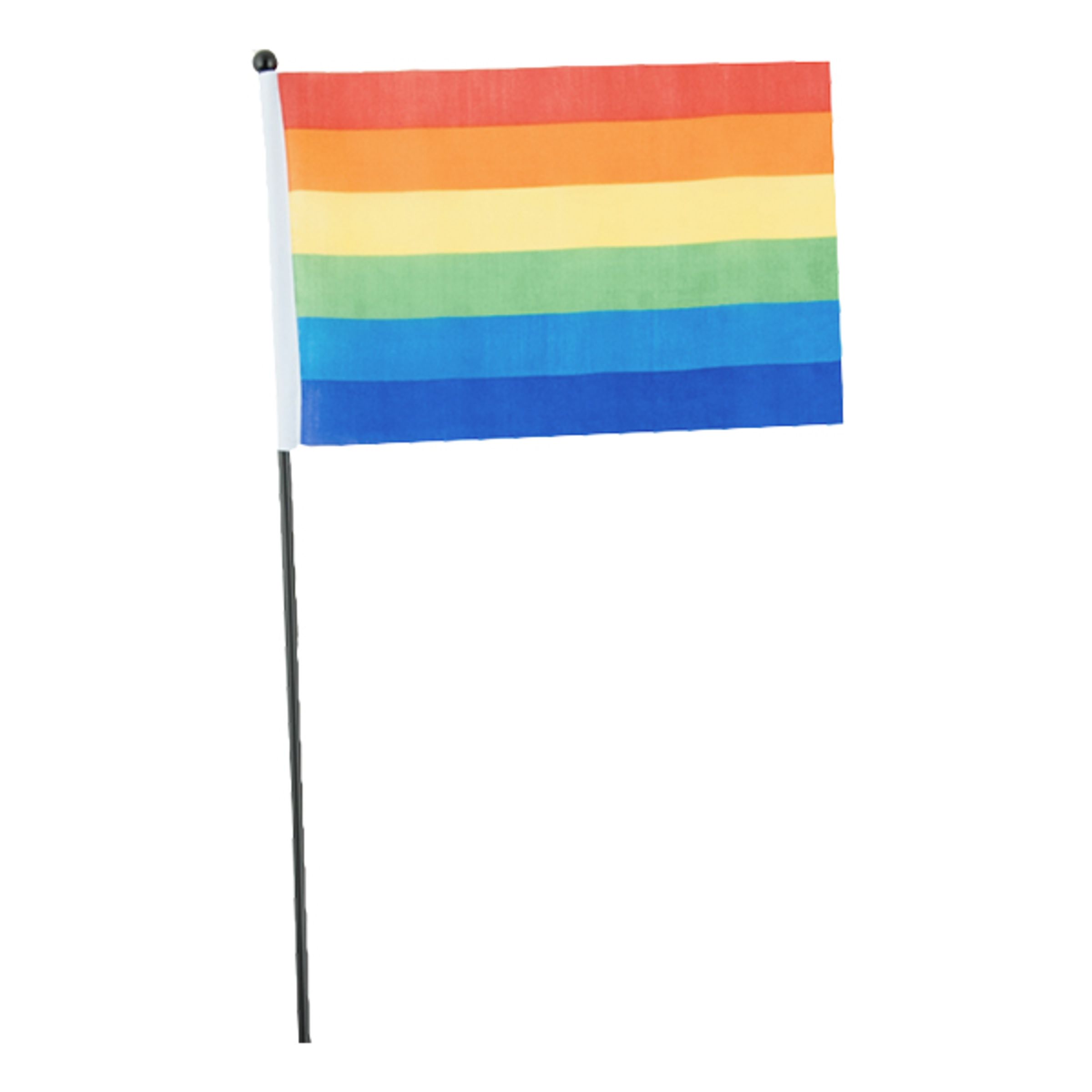 Prideflagga på Pinne 21x14cm - 5-pack