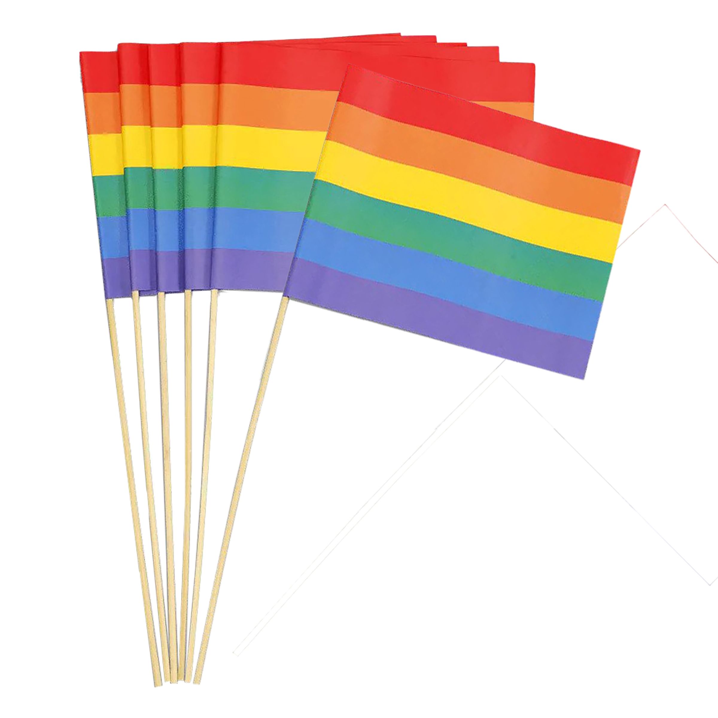 Prideflagga på Pinne - 6-pack