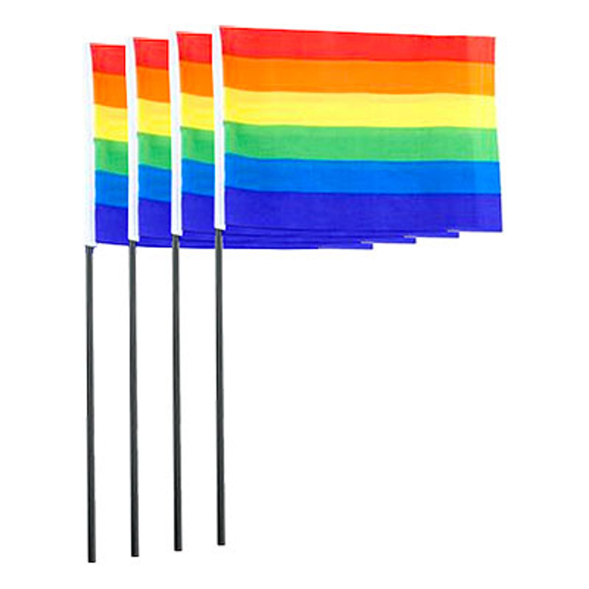 Läs mer om Prideflaggor på Pinne 30x45cm - 4-pack