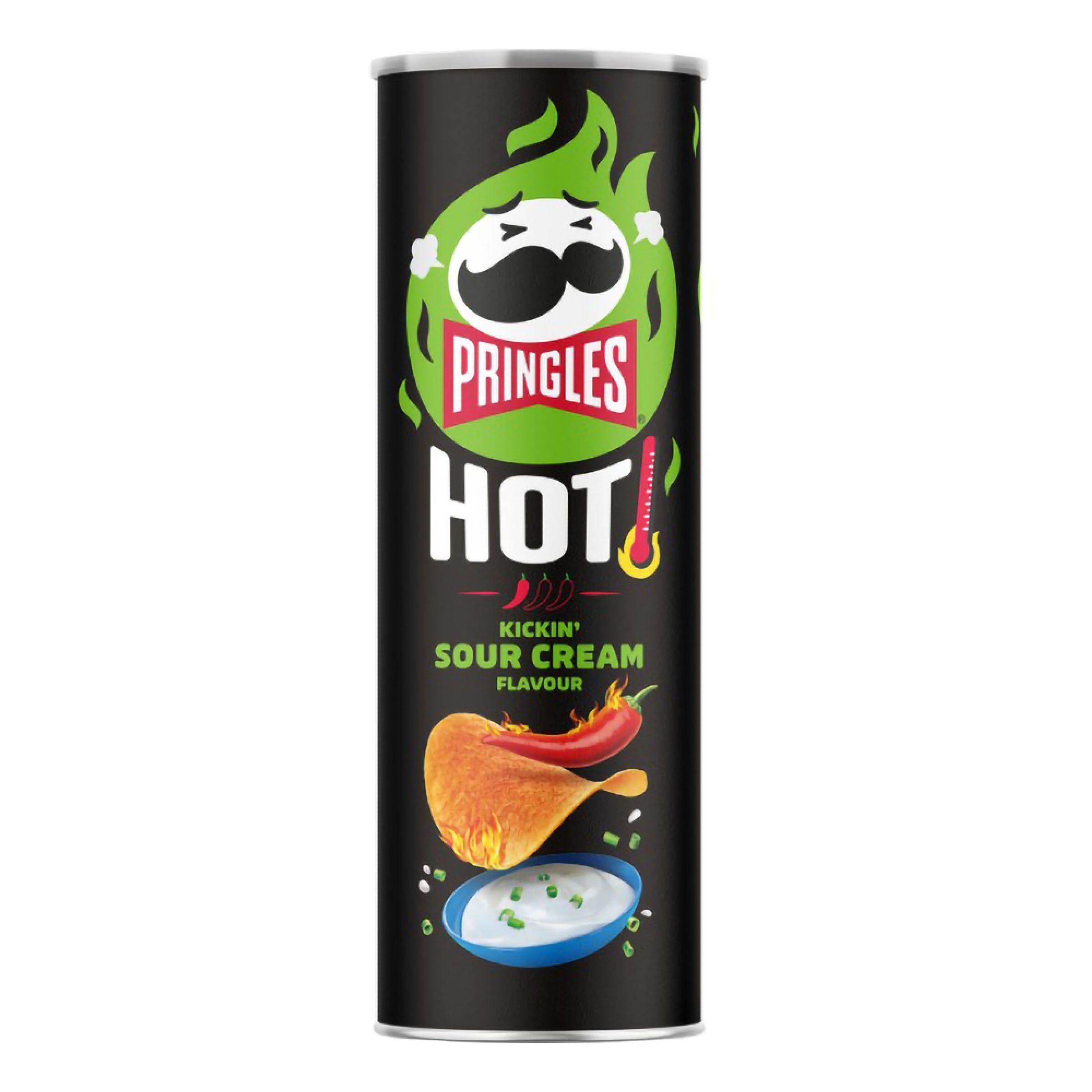 Pringles Hot Kickin Sour Cream Chips - 160 gram | Hem - Godis & Läsk - Snacks - Chips | Pryloteket