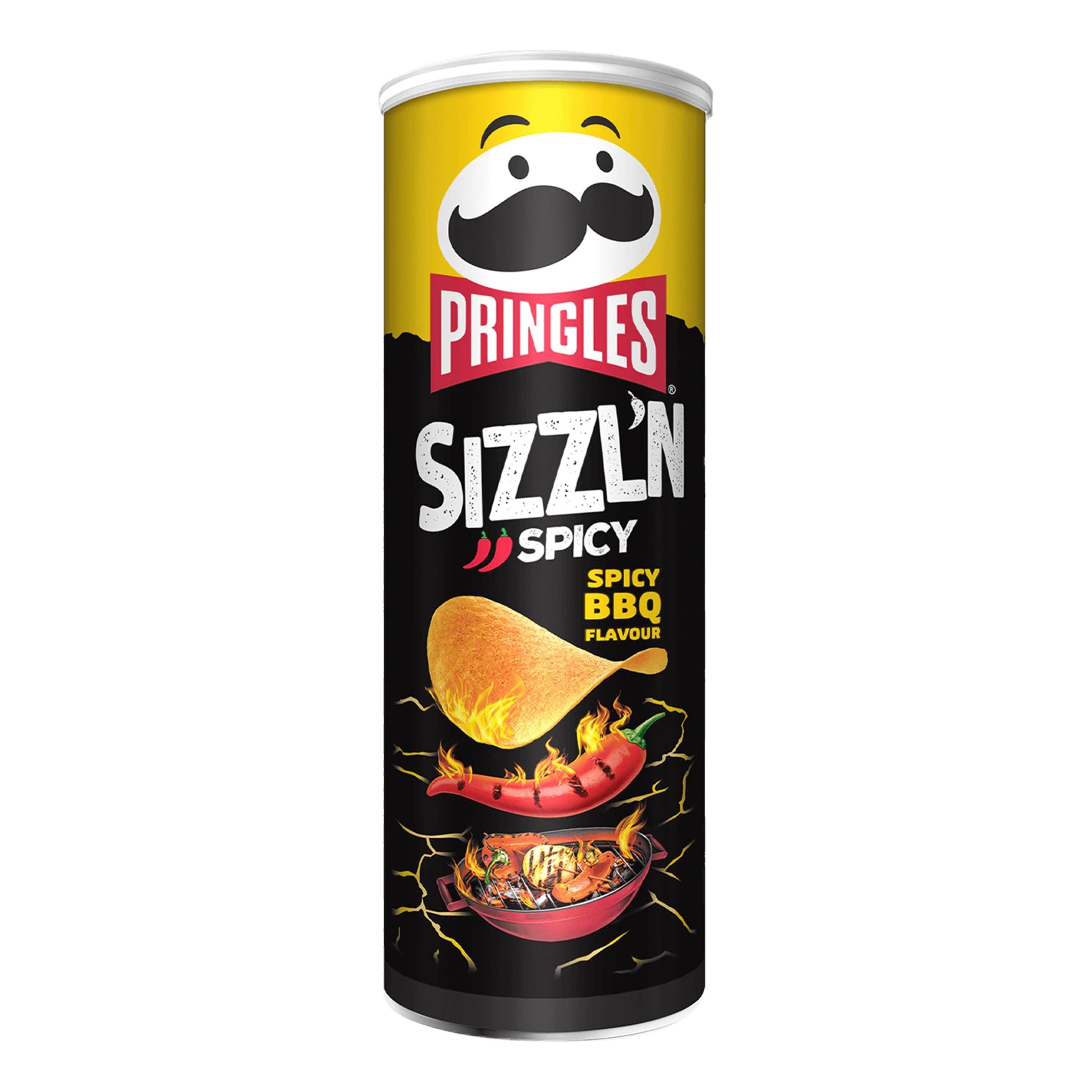 Läs mer om Pringles Sizzln Spicy BBQ - 180 gram