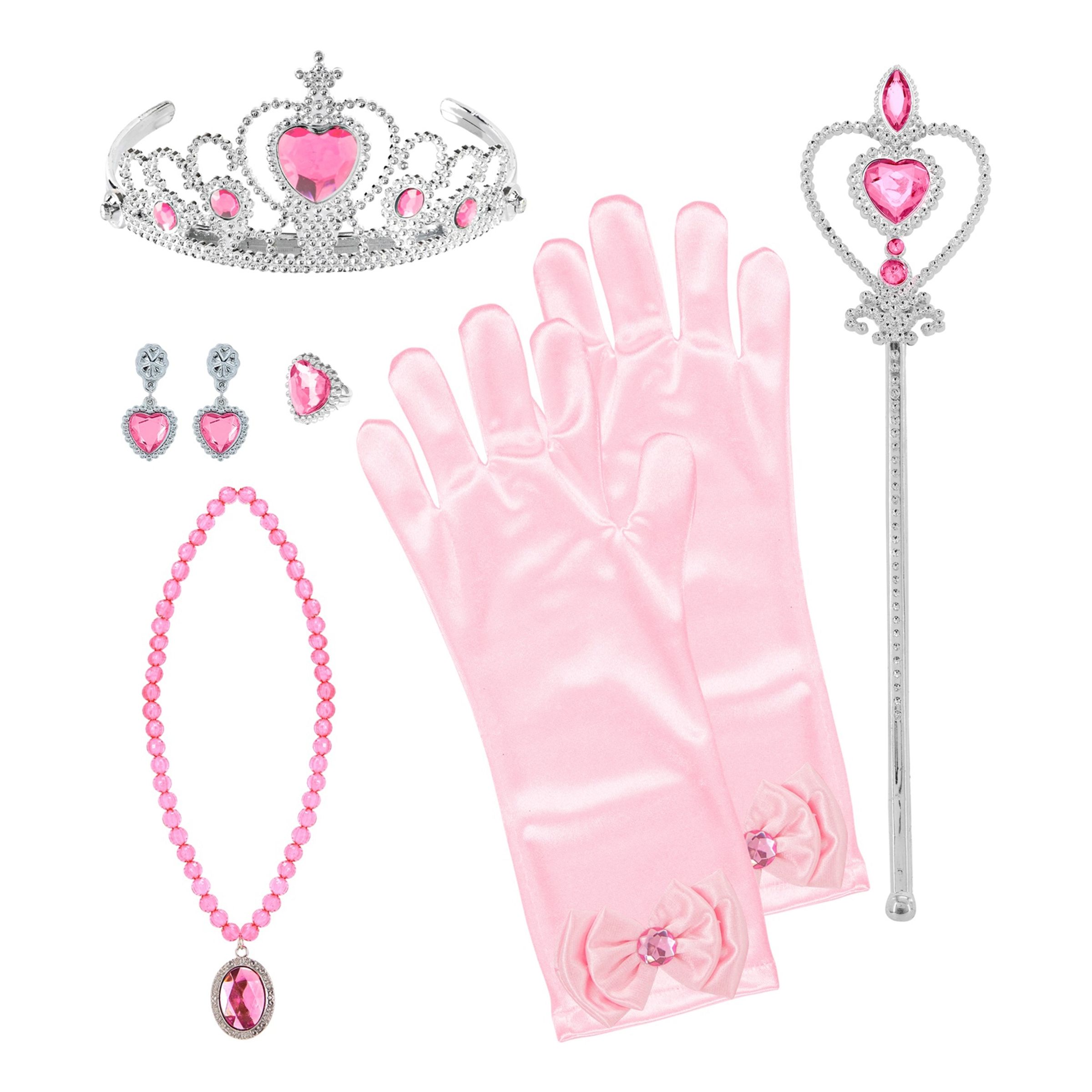 Prinsessa Tillbehörskit Rosa för Barn | Tillbehör//Hem//Maskerad//Maskeradaccessoarer | PartyOutlet