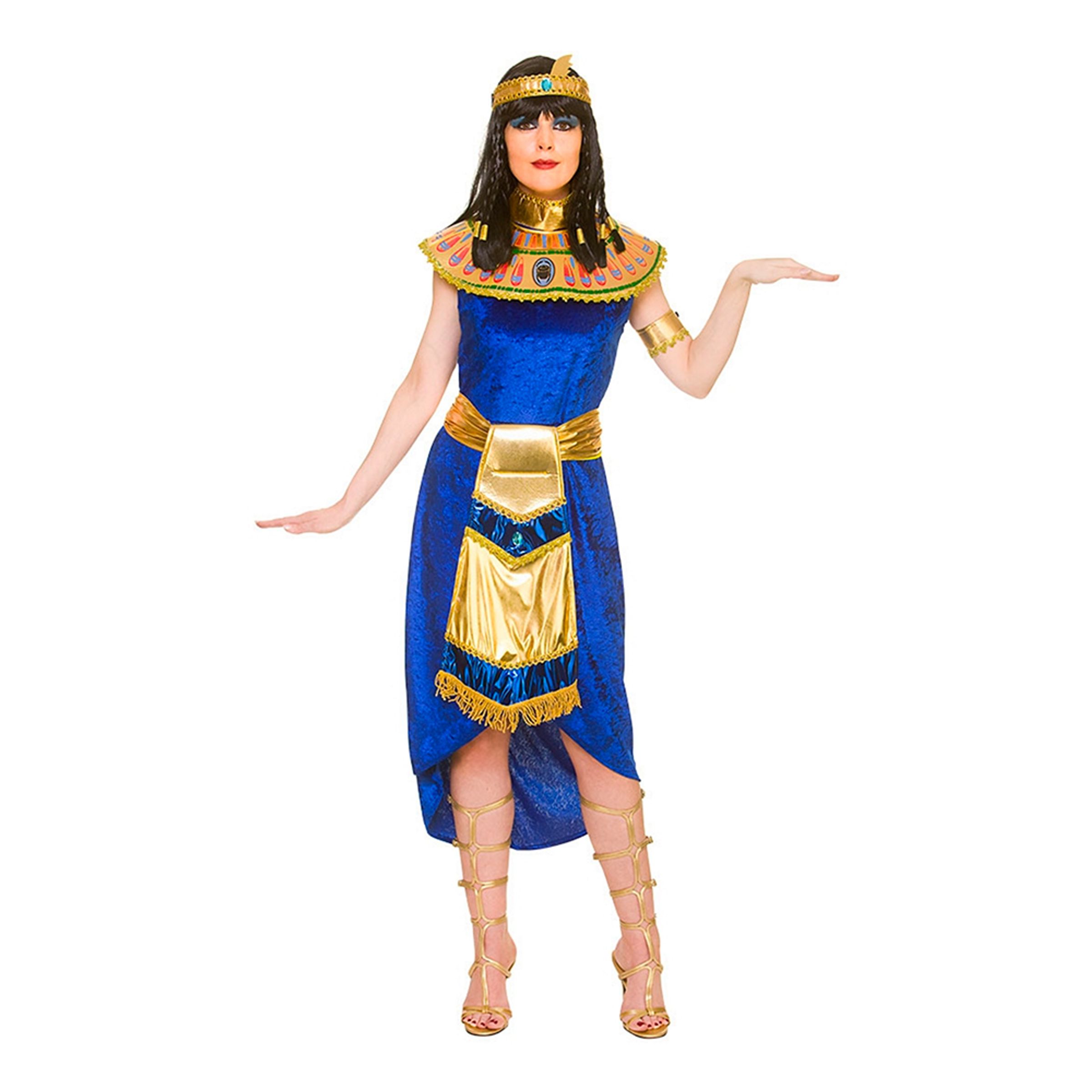 Cleopatra Blå Maskeraddräkt - Medium