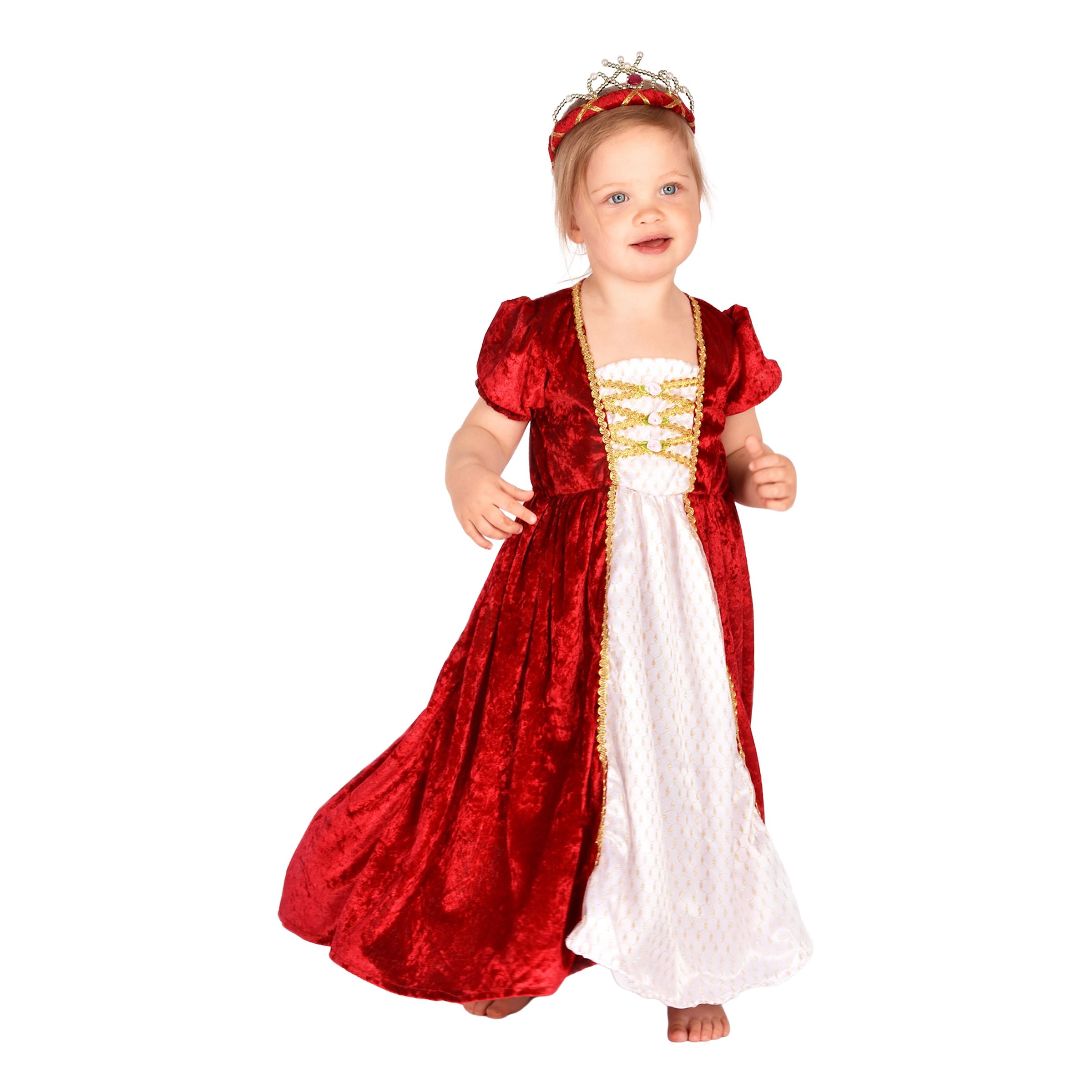 Prinsessklänning Sammetsröd Barn - Medium | Hem - Maskerad - Maskeraddräkter - Barndräkter | Pryloteket