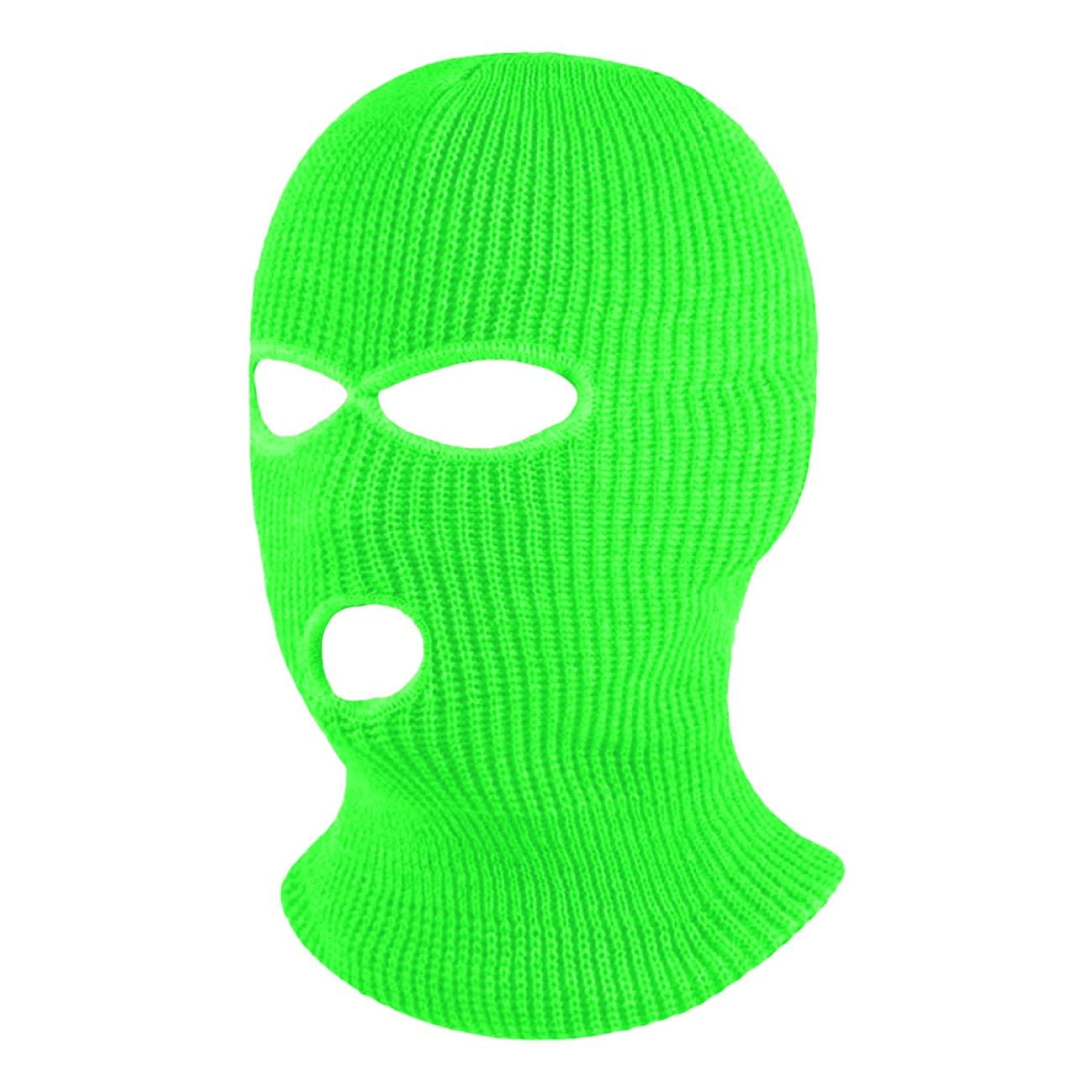 Rånarluva/Balaklava Neongrön | Hem - Maskerad - Hattar - Kepsar & Mössor | Maskeradspecialisten