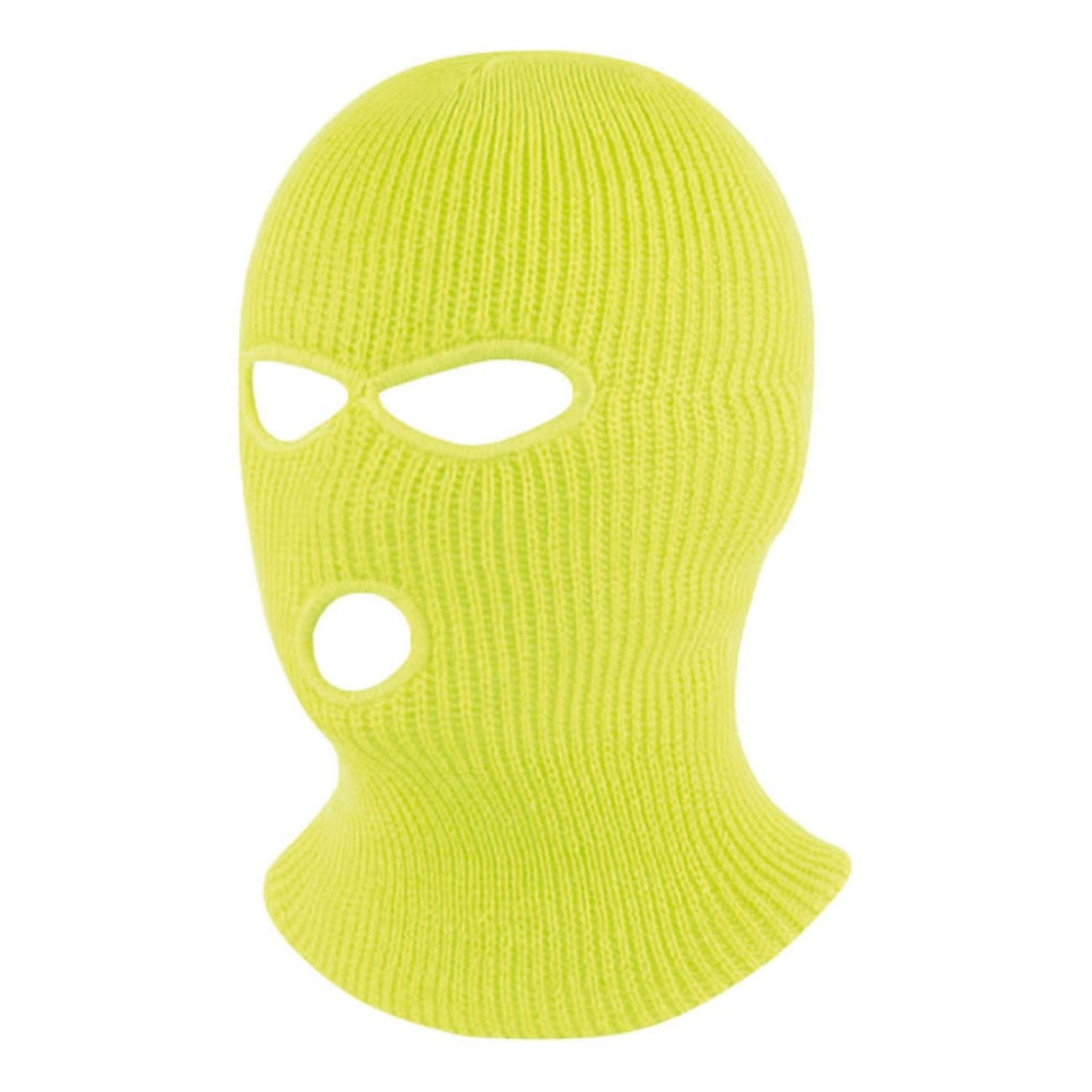Rånarluva/Balaklava Neongul | Hem - Maskerad - Hattar - Kepsar & Mössor | Maskeradspecialisten