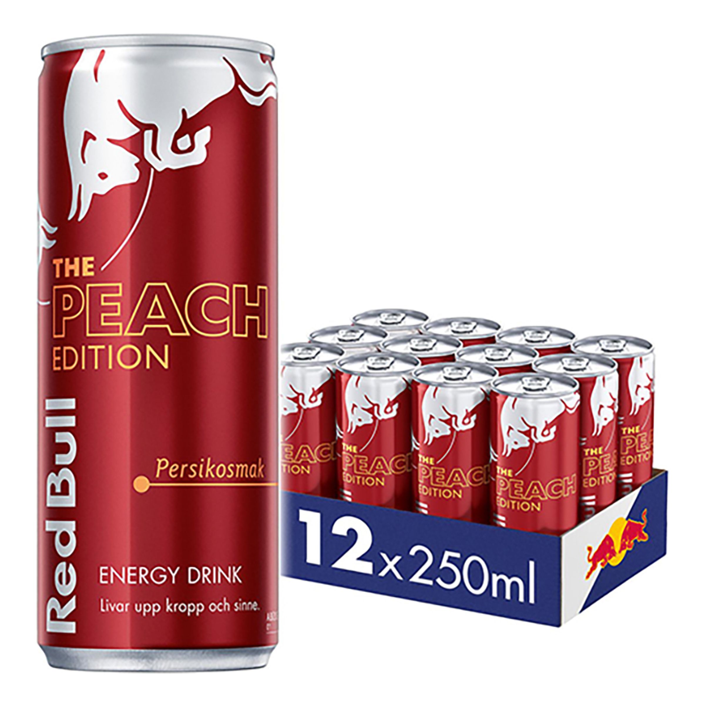 Läs mer om Red Bull Peach Energidryck - 1-pack