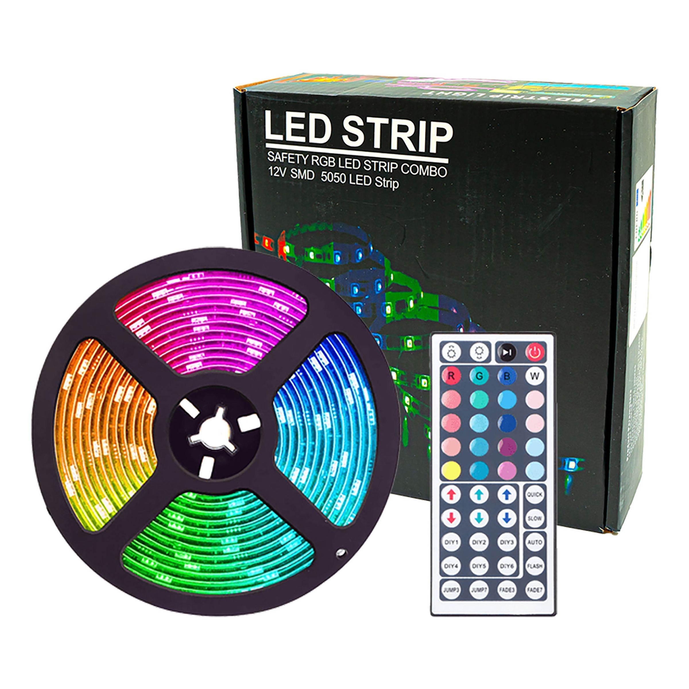 Läs mer om RGB LED Ljusslinga med Fjärrkontroll - 10 meter