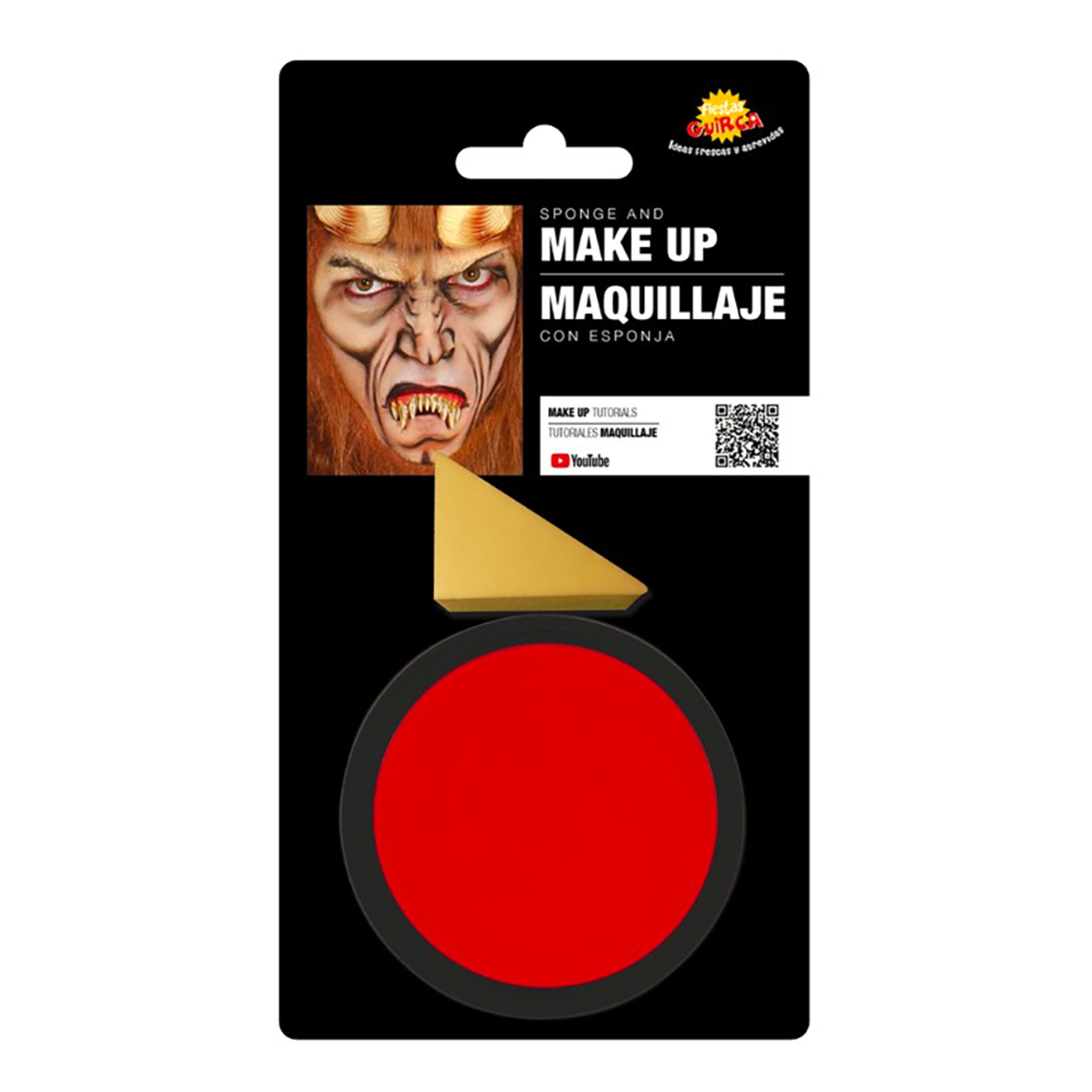 Läs mer om Röd Ansiktsfärg & Sminksvamp - 9 gram