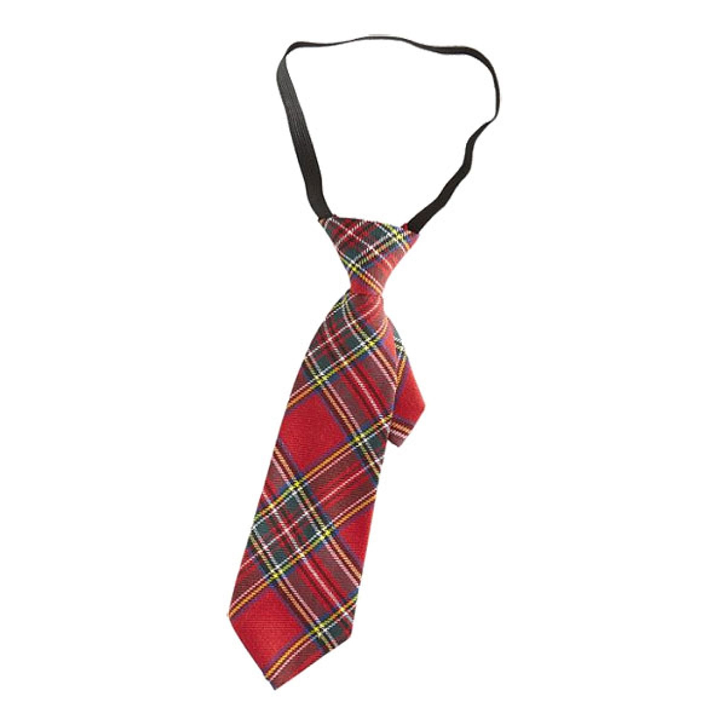 Красный клетчатый галстук