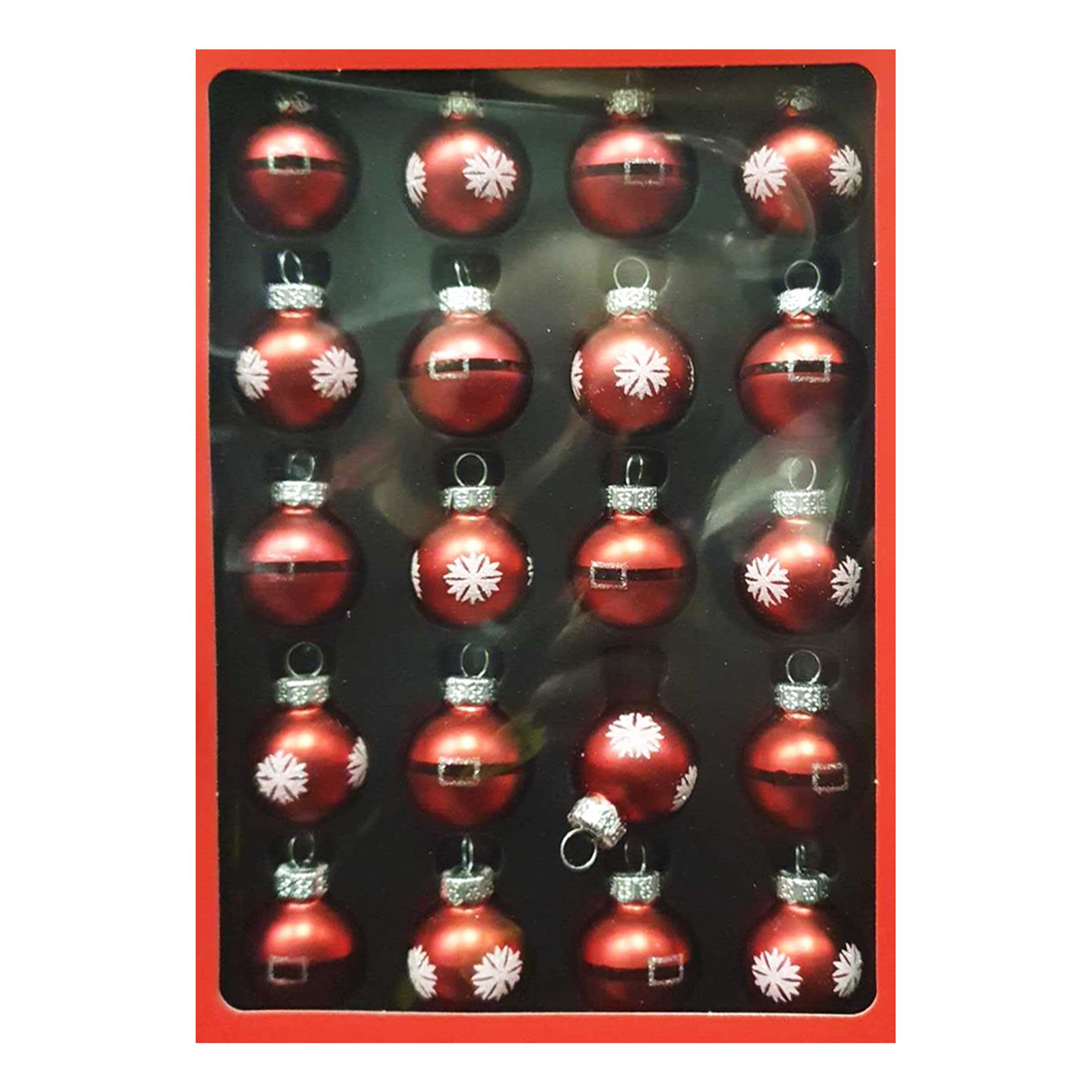 Läs mer om Röda Julgranskulor Mini - 20-pack
