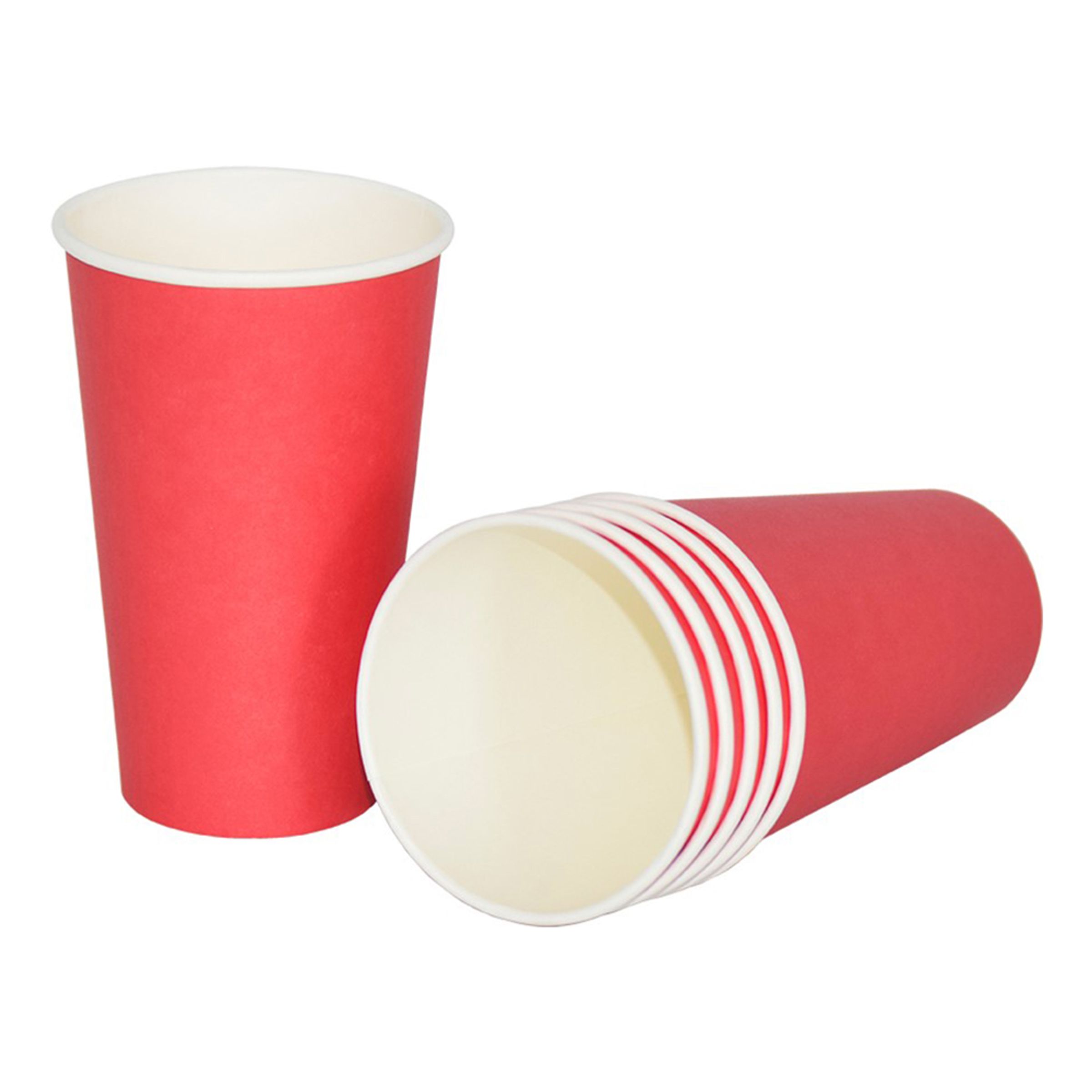 Röda Party Cups i Papper - 24-pack