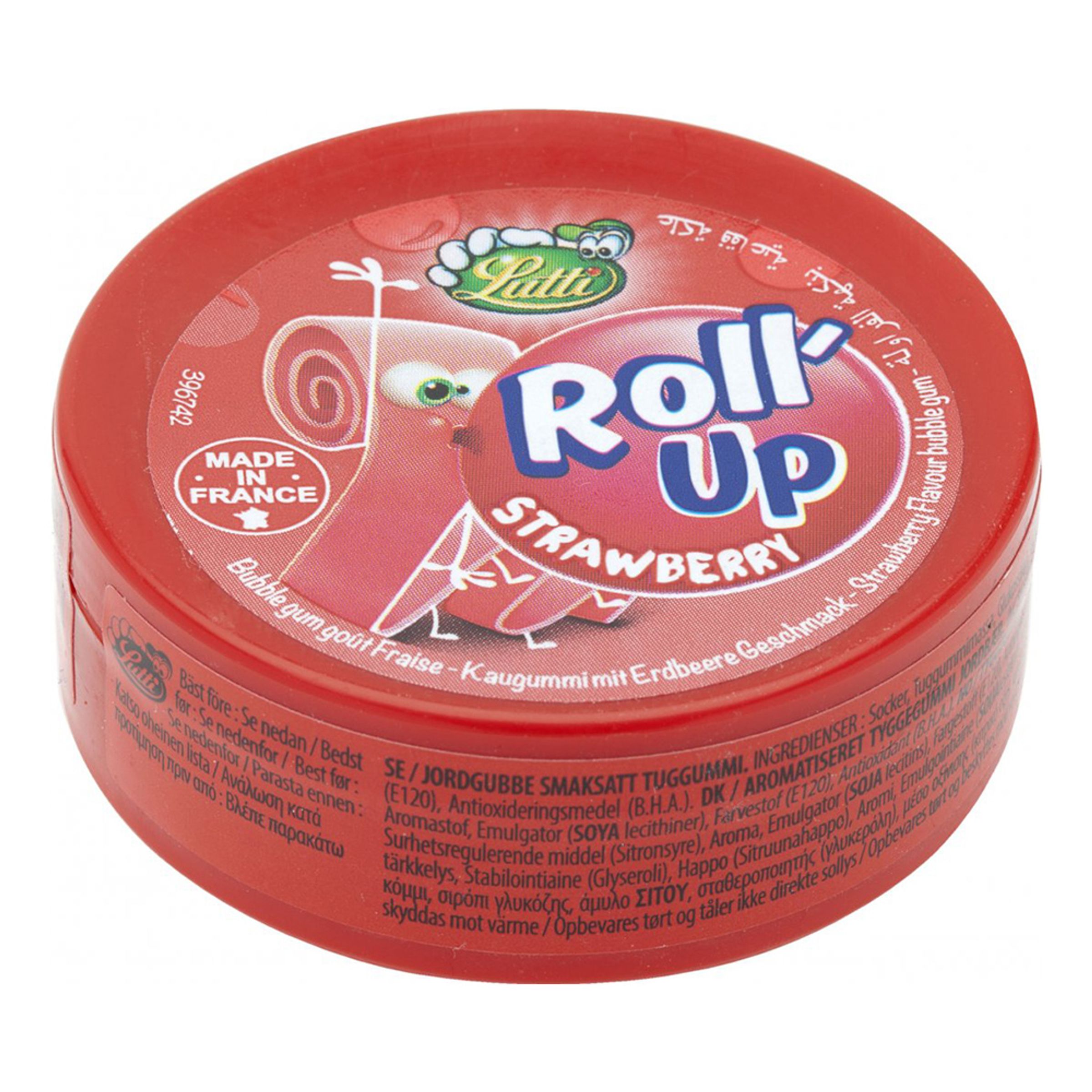 Läs mer om Roll-Up Jordgubbe Tuggummi - 1-pack