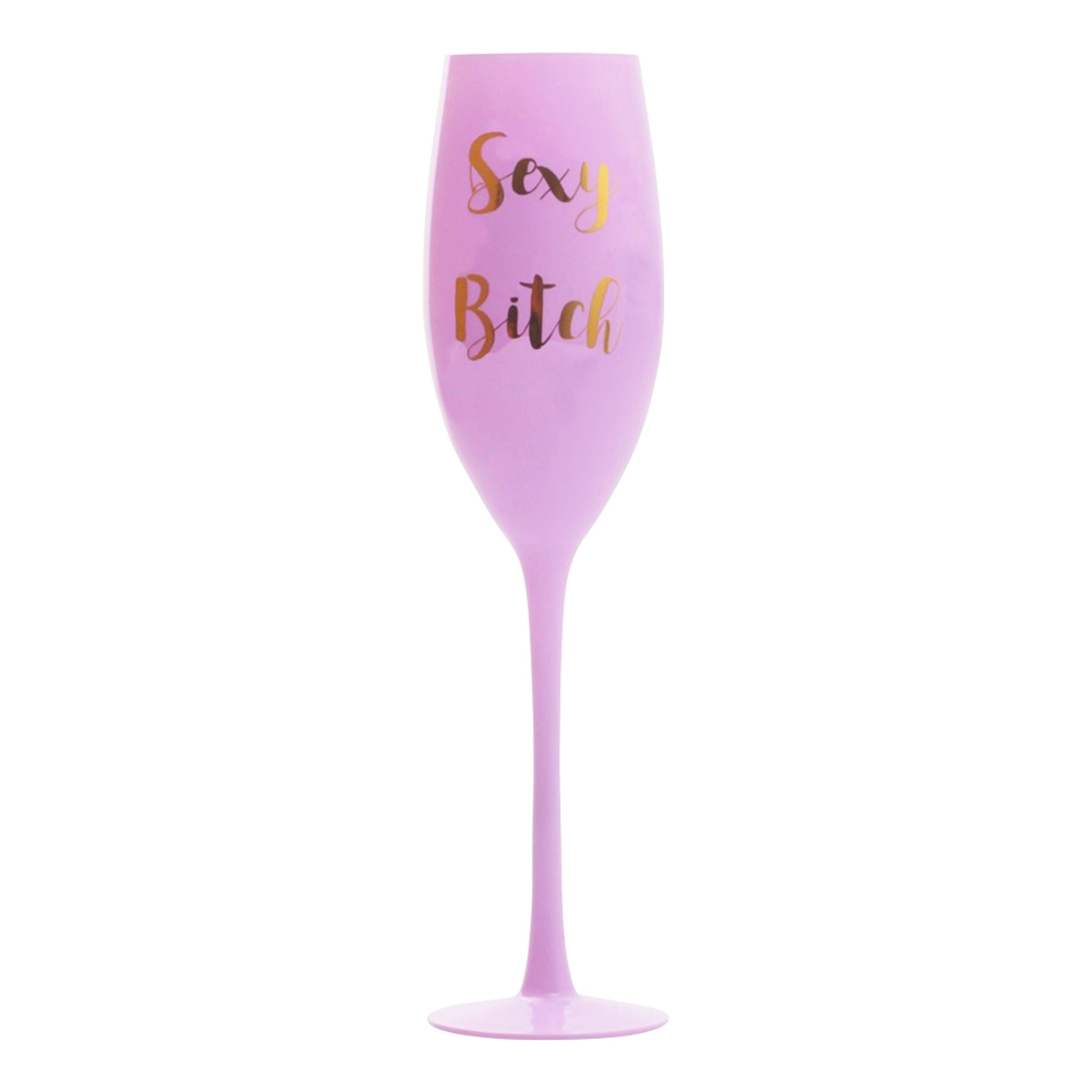 Läs mer om Rosa Champagneglas Sexy Bitch