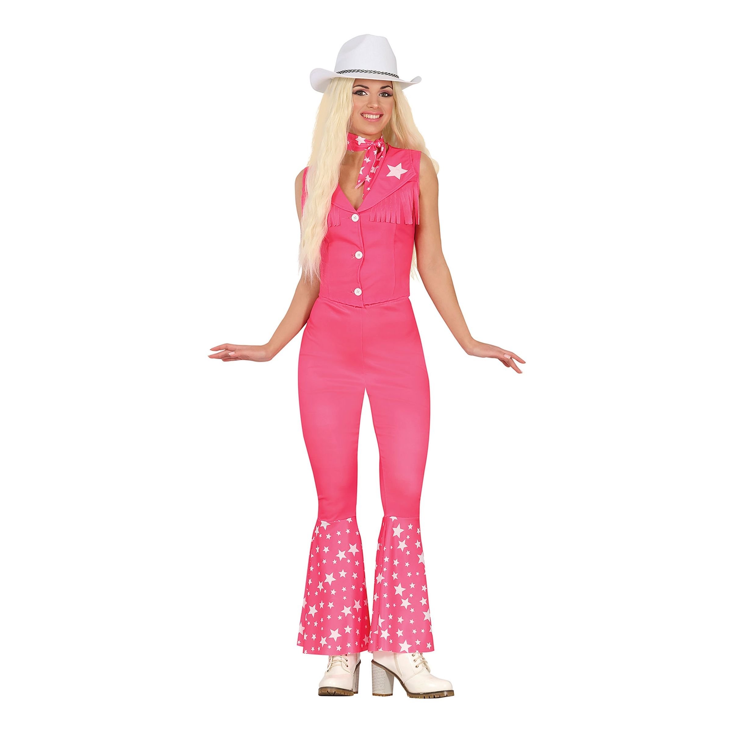 Rosa Western Cowgirl Maskeraddräkt - Medium