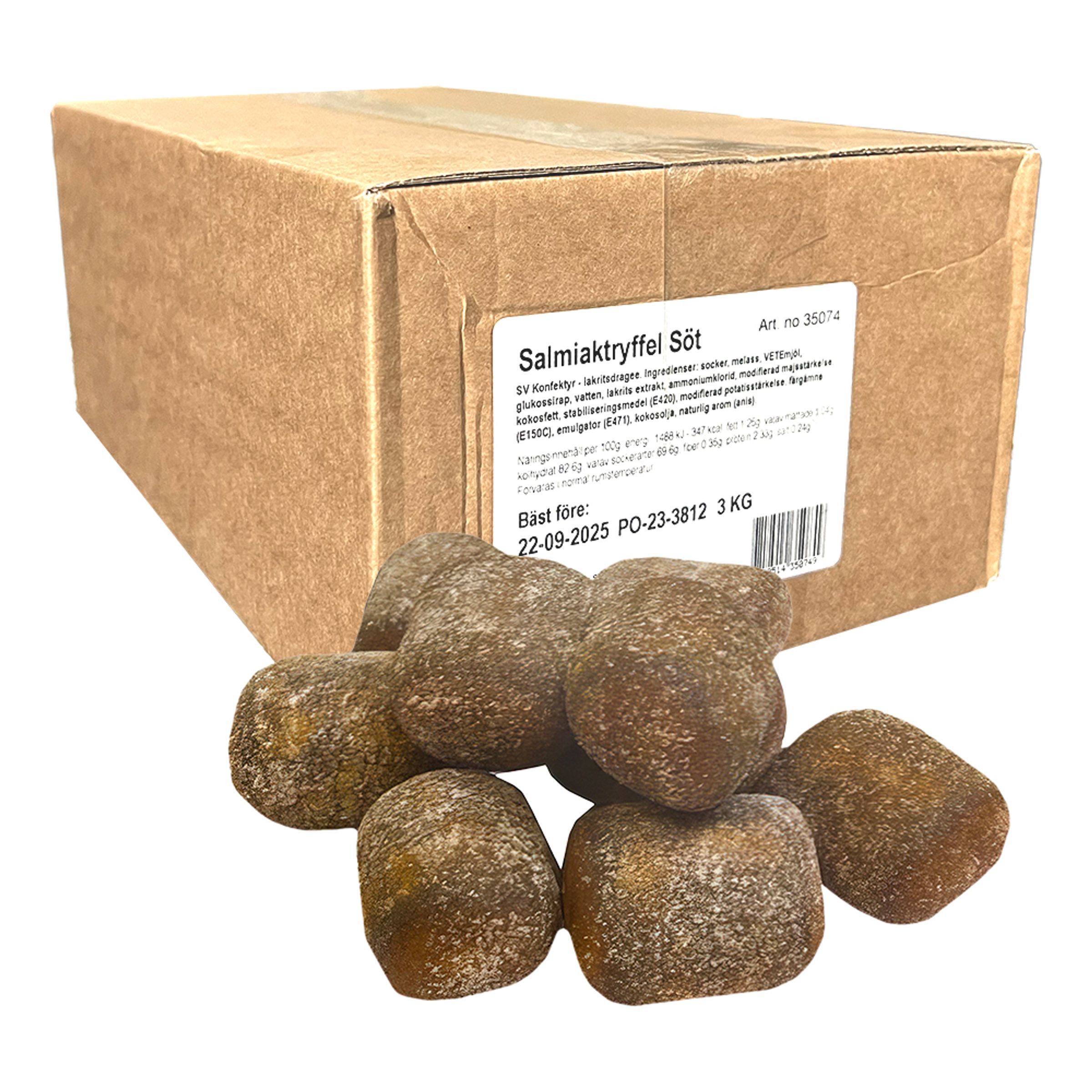 Salmiaktryffel Söt Storpack - 3 kg