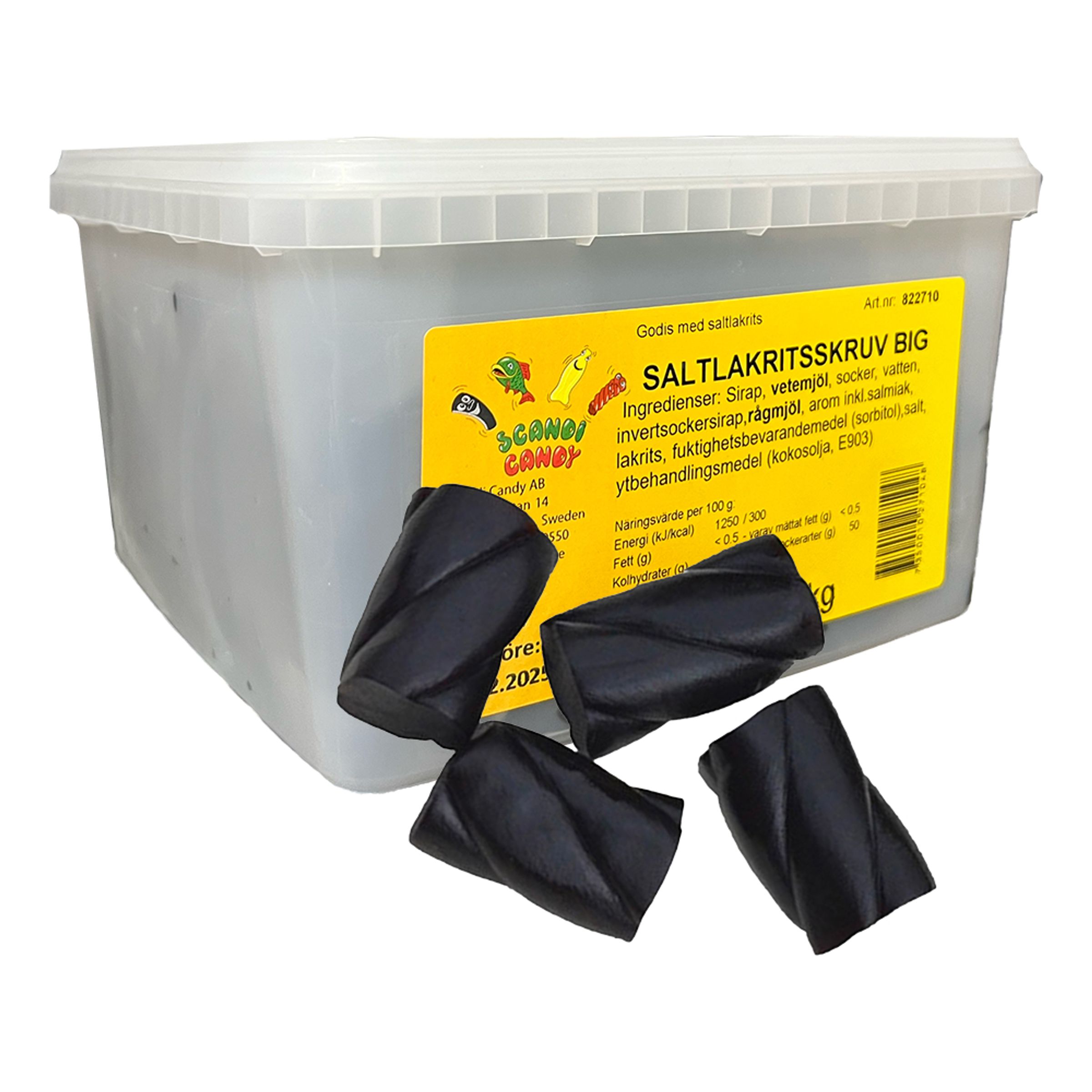 Saltlakrits Skruvar Storpack - 2 kg