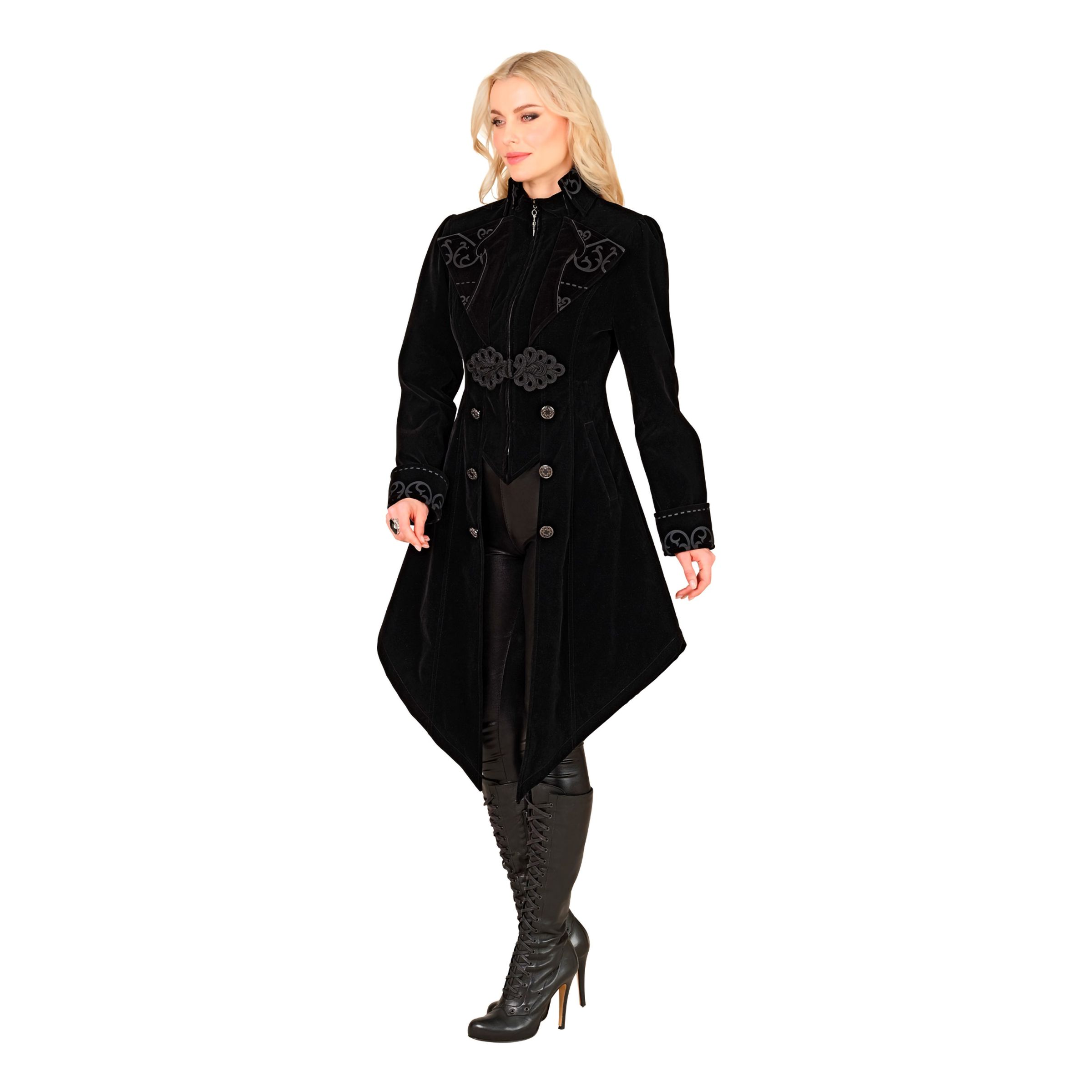 Sammetskappa Dam Svart Gotisk - Small | Hem - Roliga Prylar - Kläder - Jackor | Party Outlet