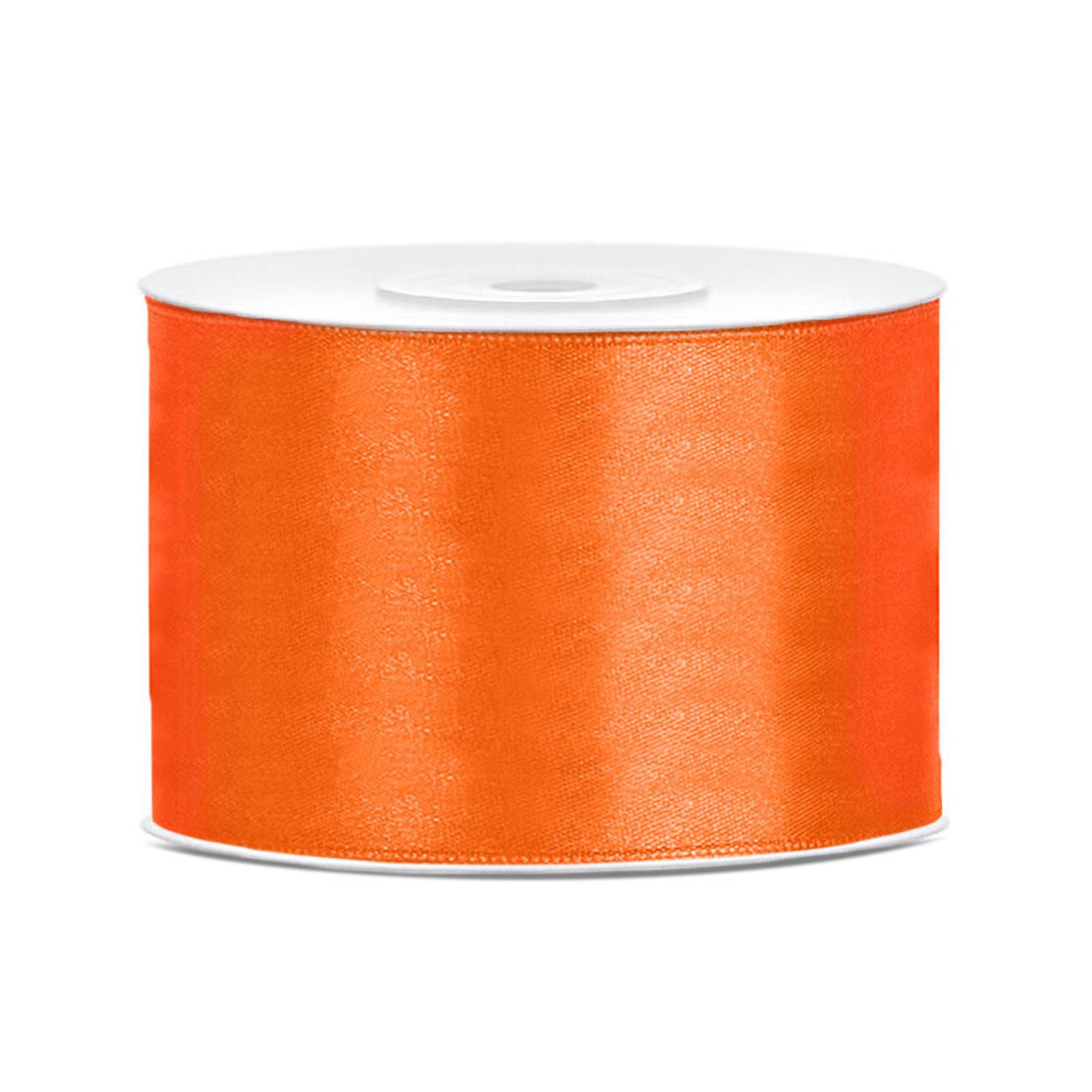 Läs mer om Satinband Orange - 50 mm x 25 m