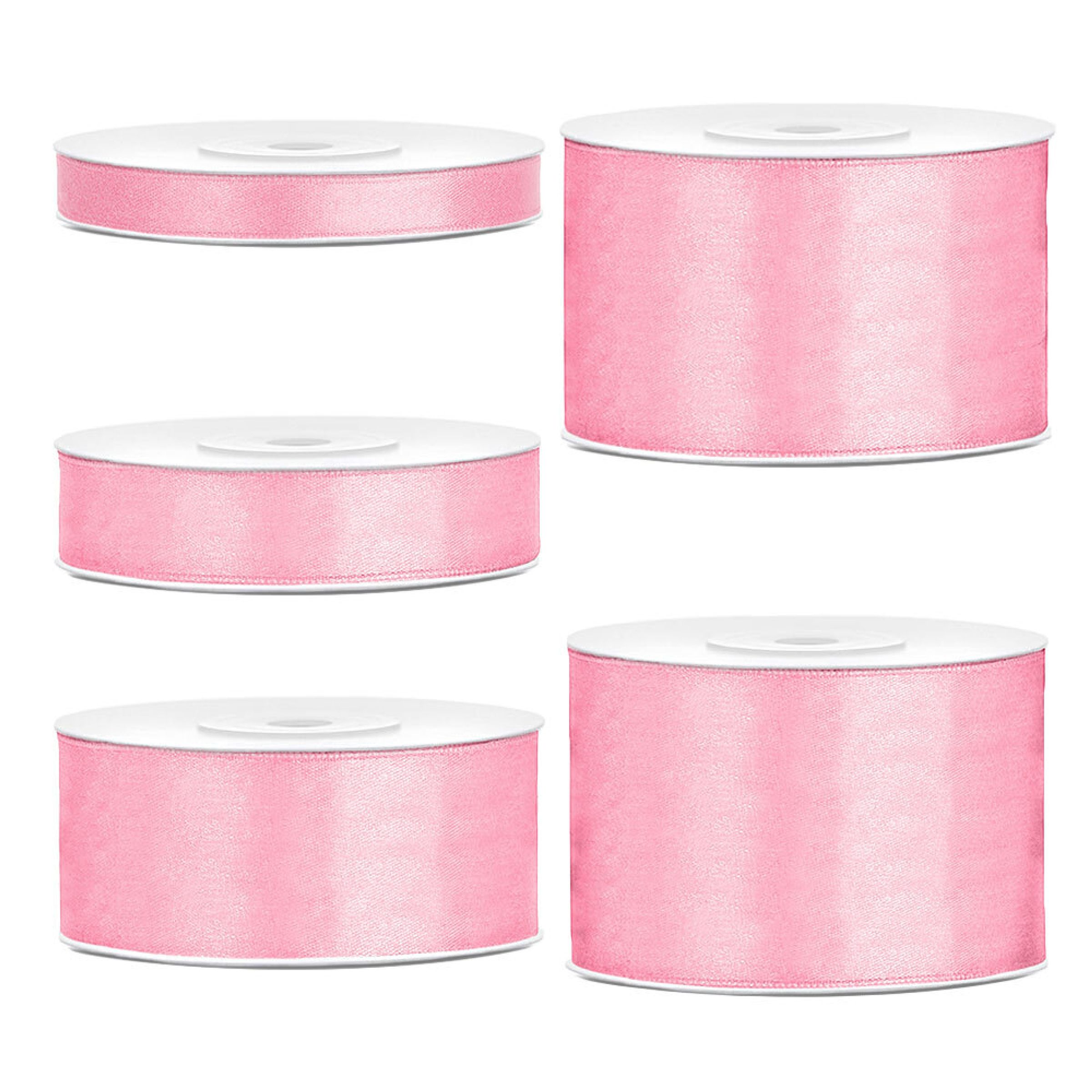 Satinband Rosa - 6 mm x 25 m