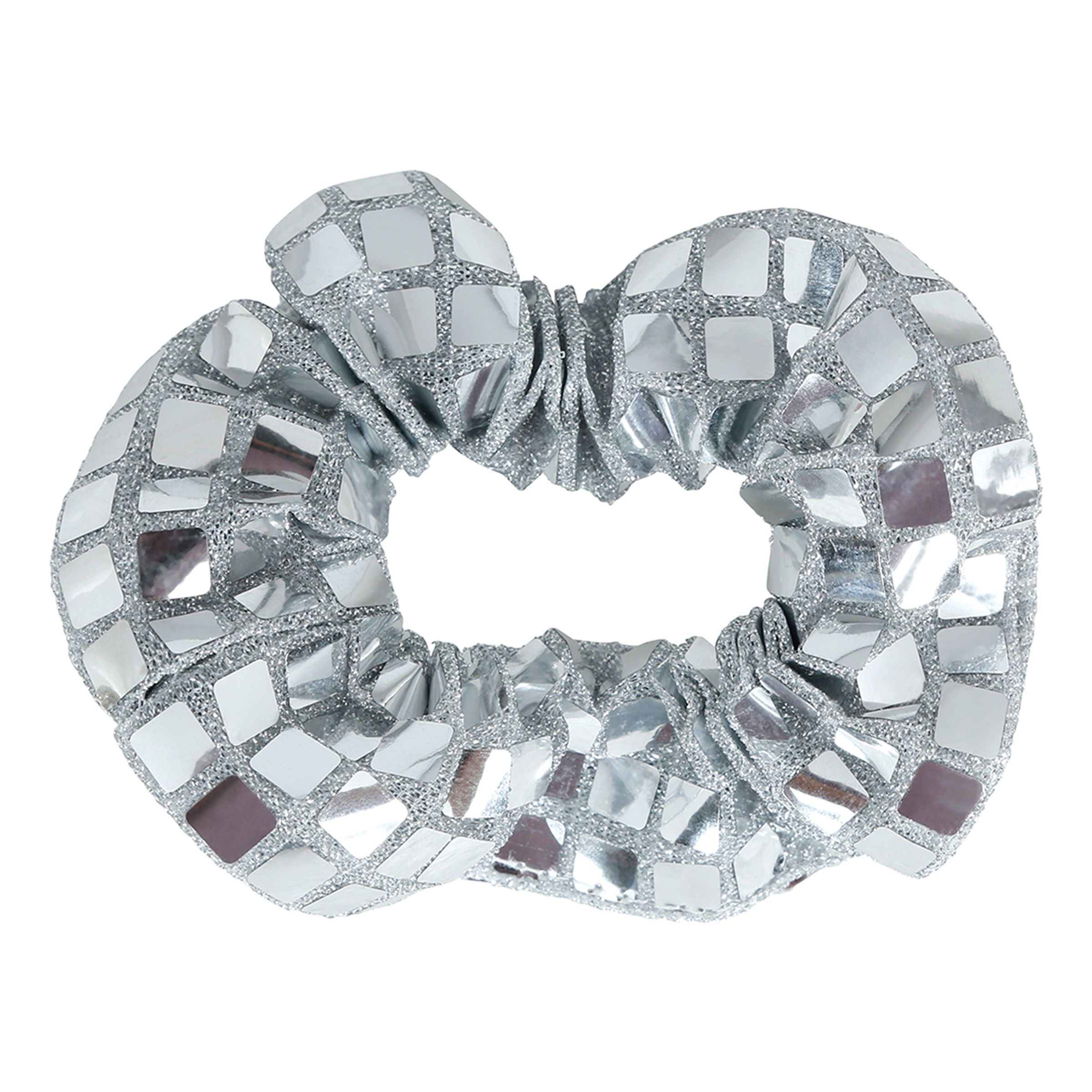 Scrunchie Disco Silver | Hem - Maskerad - Maskeradteman - 70-tals Maskerad | Maskeradspecialisten