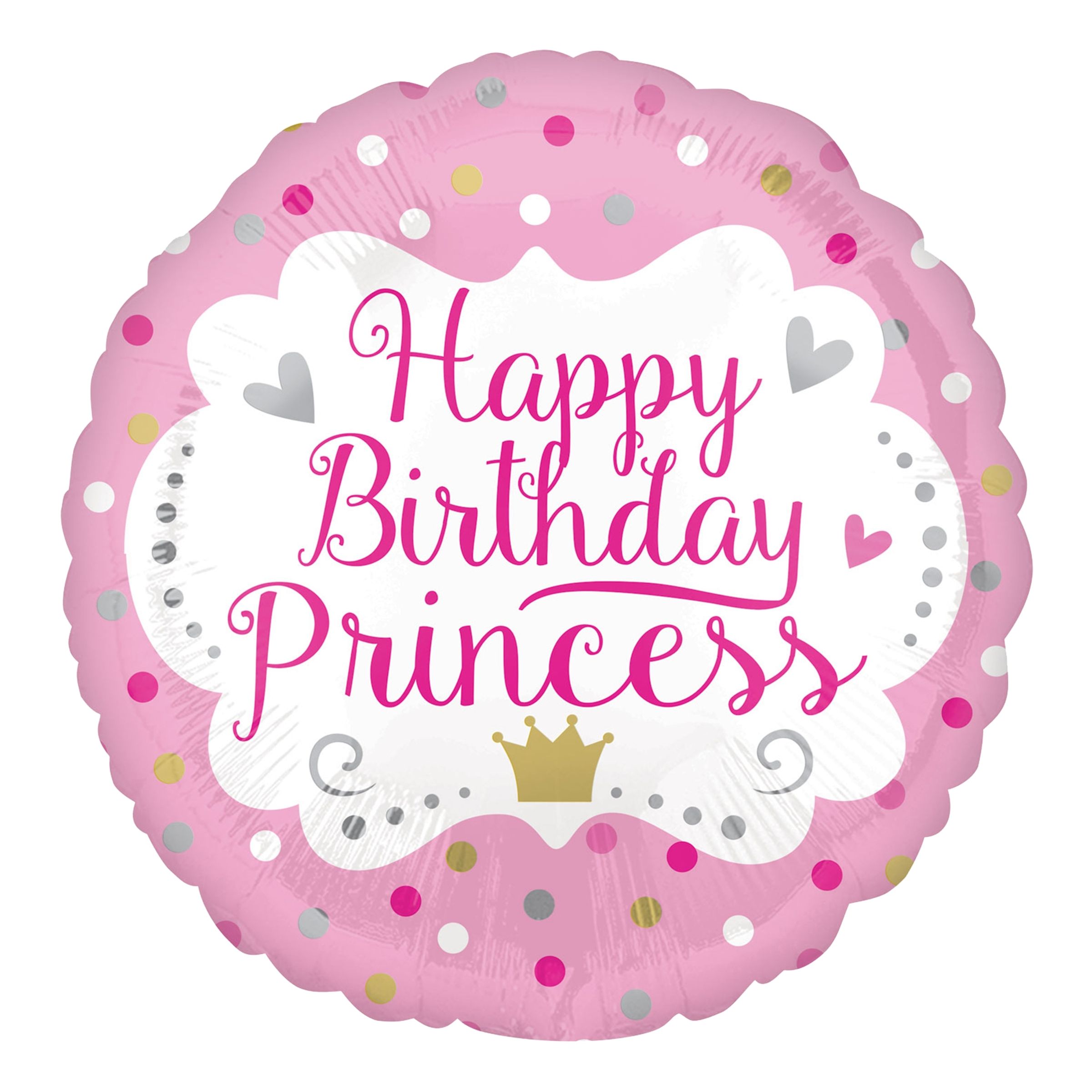Läs mer om Folieballong Happy Birthday Princess