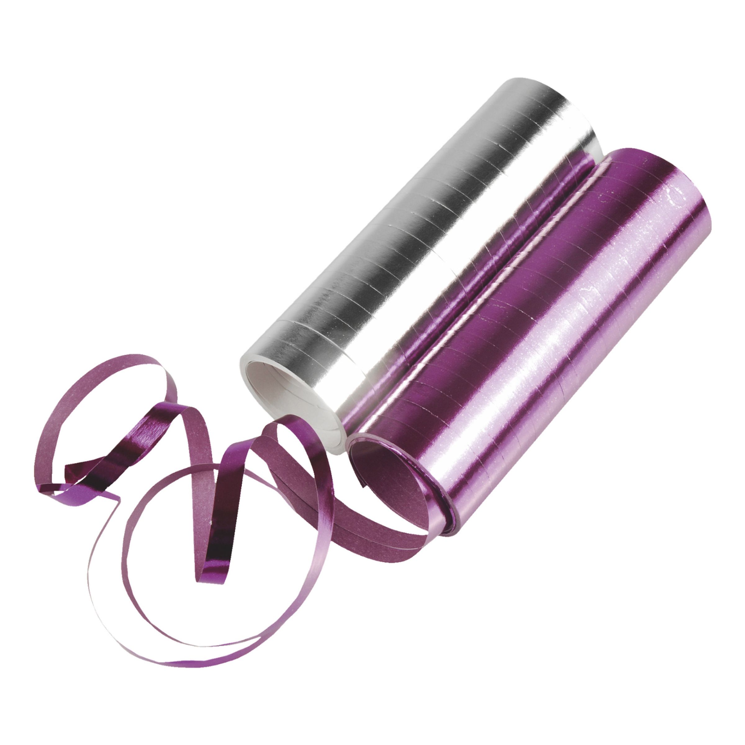 Serpentin Rosa/Silver Metallic - 2-pack | Hem - Festartiklar - Festdekoration - Serpentiner | Pryloteket