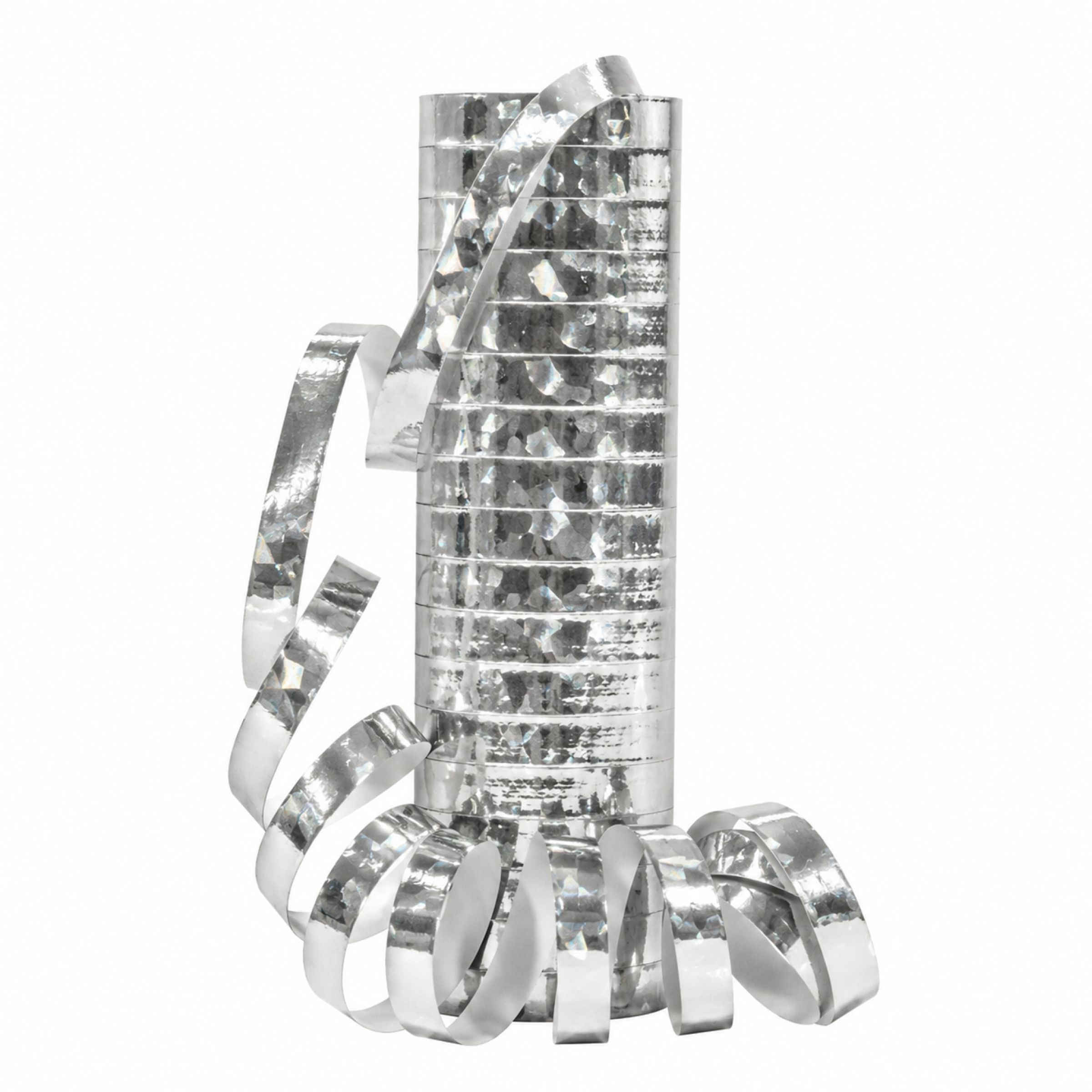 Serpentin Silver Laser | Hem - Festartiklar - Festdekoration - Serpentiner | Pryloteket