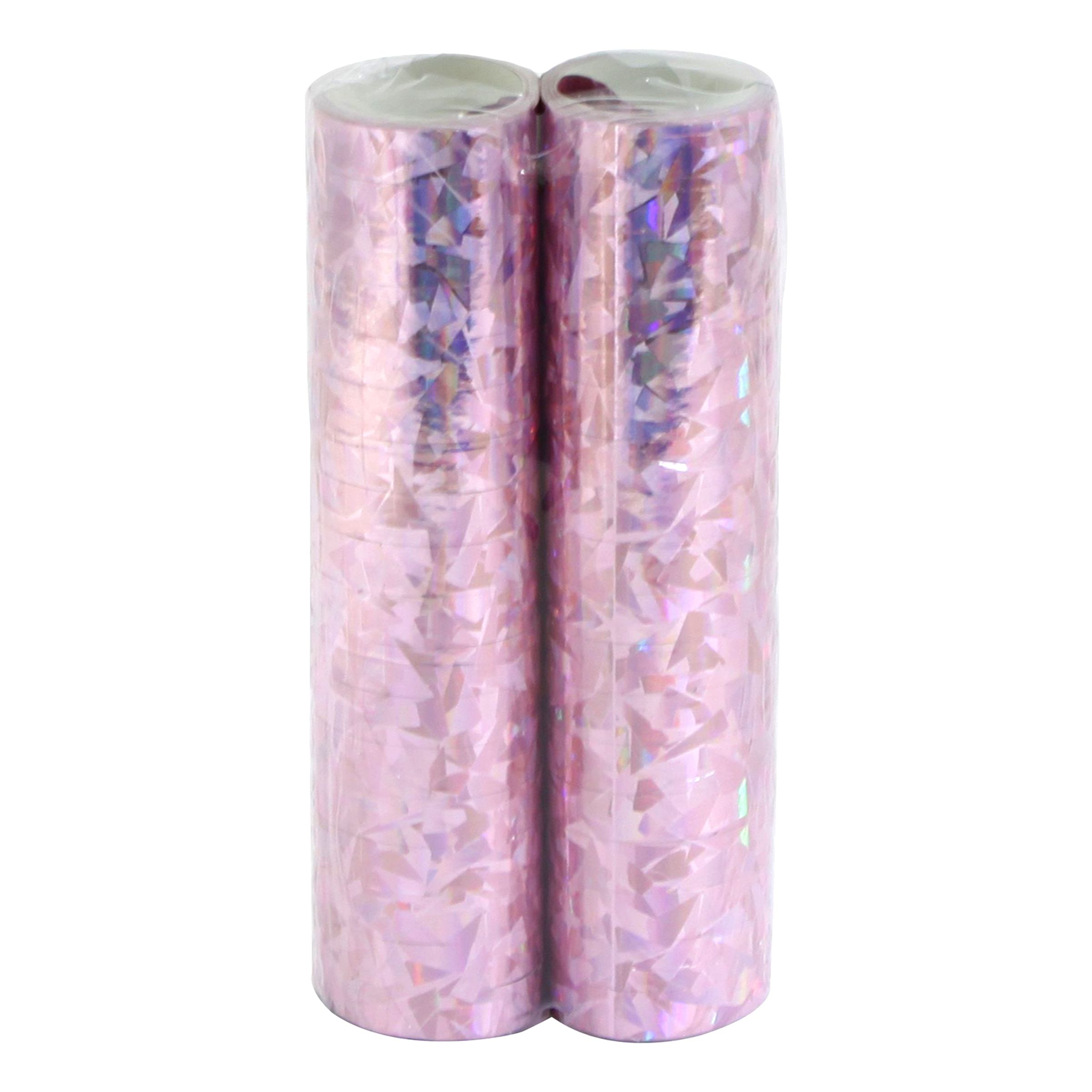 Serpentiner Holografisk Ljusrosa - 2-pack | Hem - Festartiklar - Festdekoration - Serpentiner | Party Outlet
