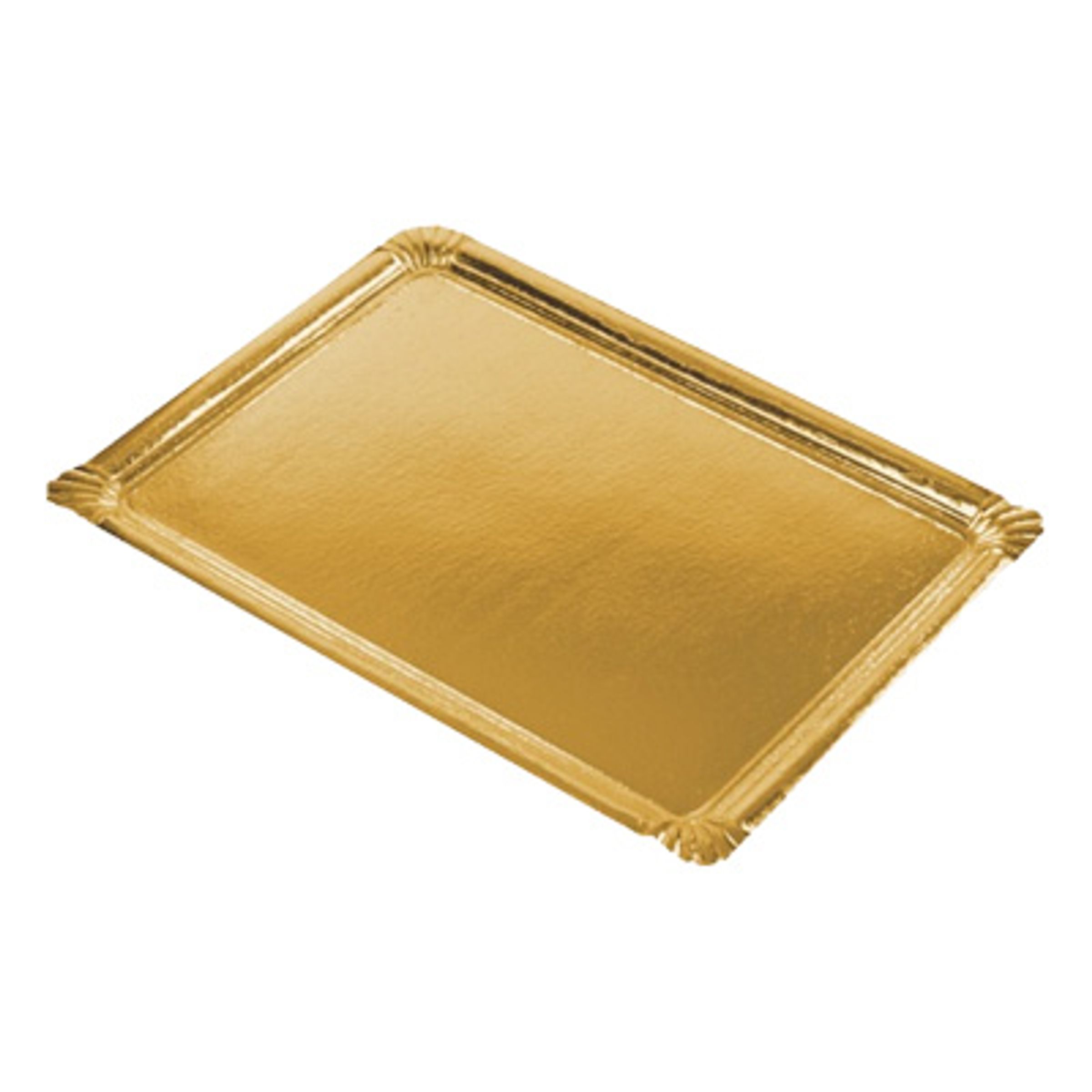 Läs mer om Serveringsfat Papp Rektangulär Guld - 5-pack