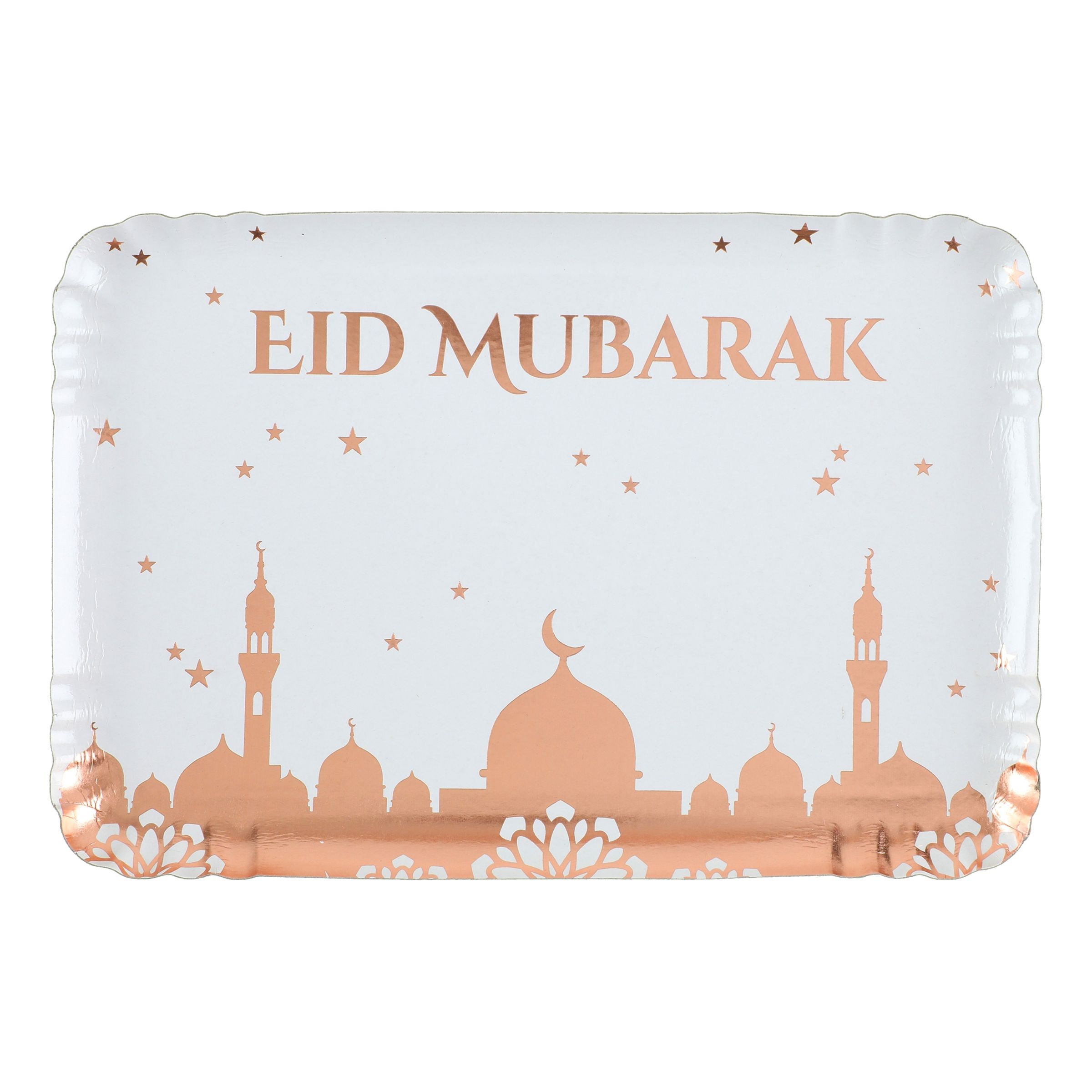Serveringsfat Eid Mubarak Roséguld - 5-pack