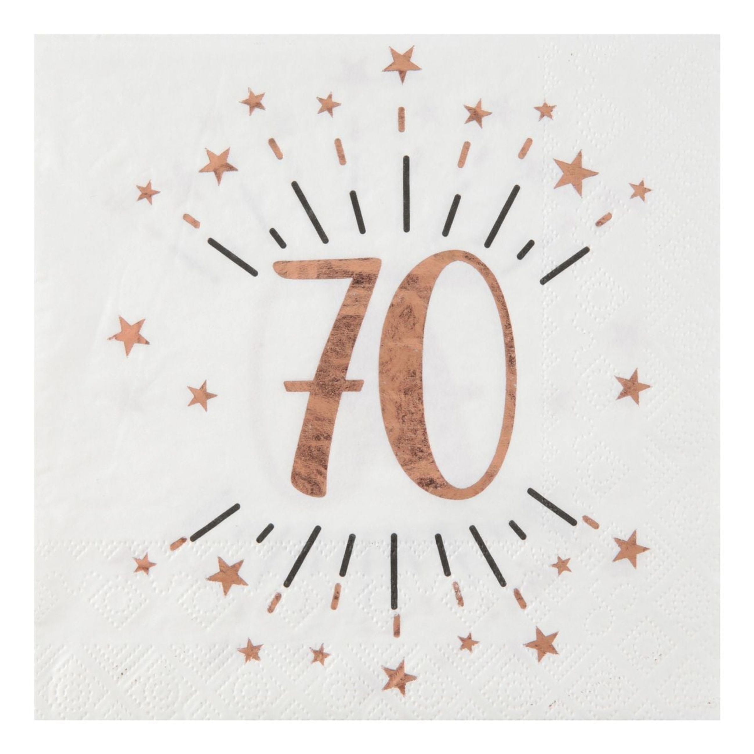 Servetter 70 Sparkling Roséguld | Hem - Festartiklar - Dukning - Servetter | Maskeradspecialisten