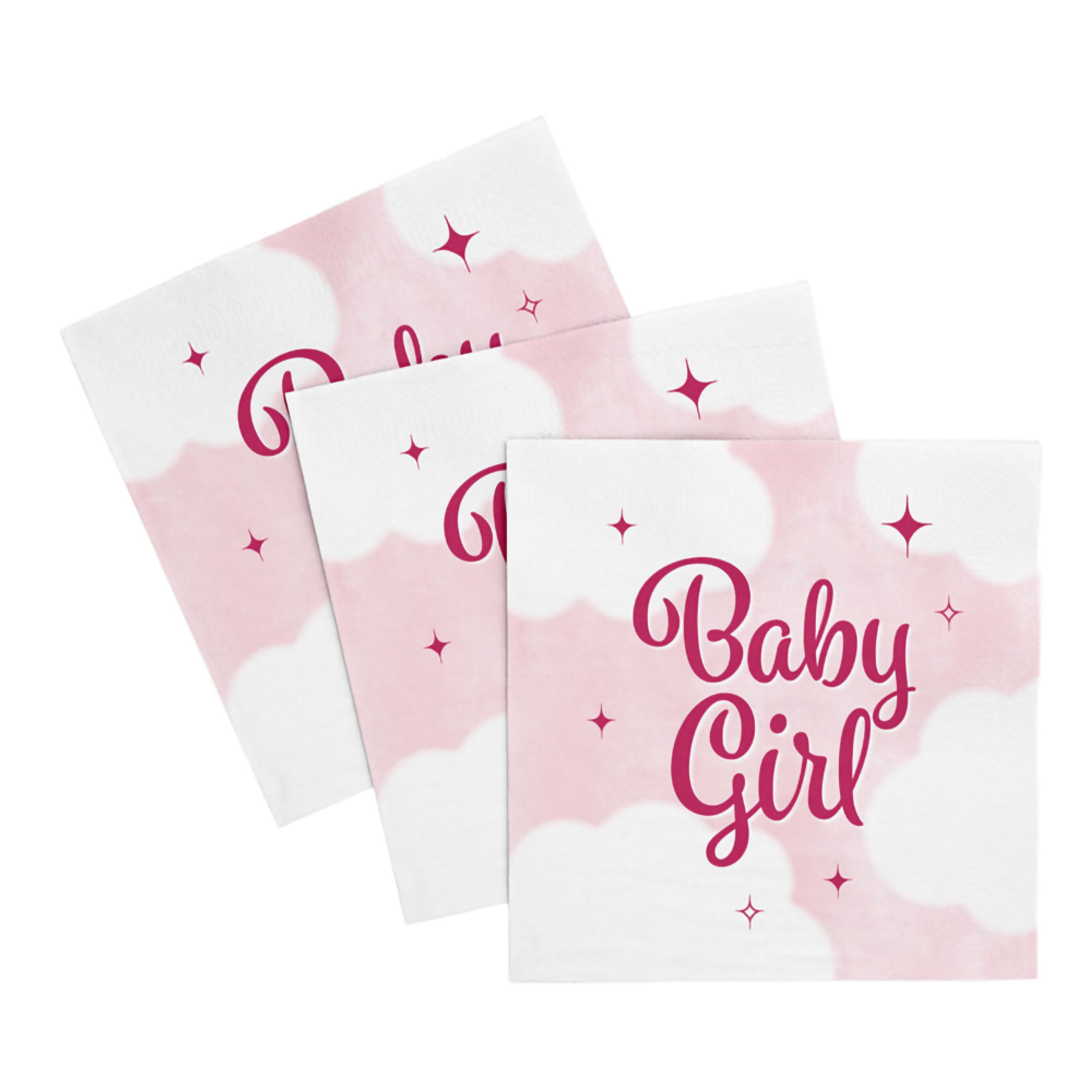 Servetter Baby Girl - 20-pack | Hem - Festartiklar - Dukning - Servetter - Servetter Med Tryck | Maskeradspecialisten