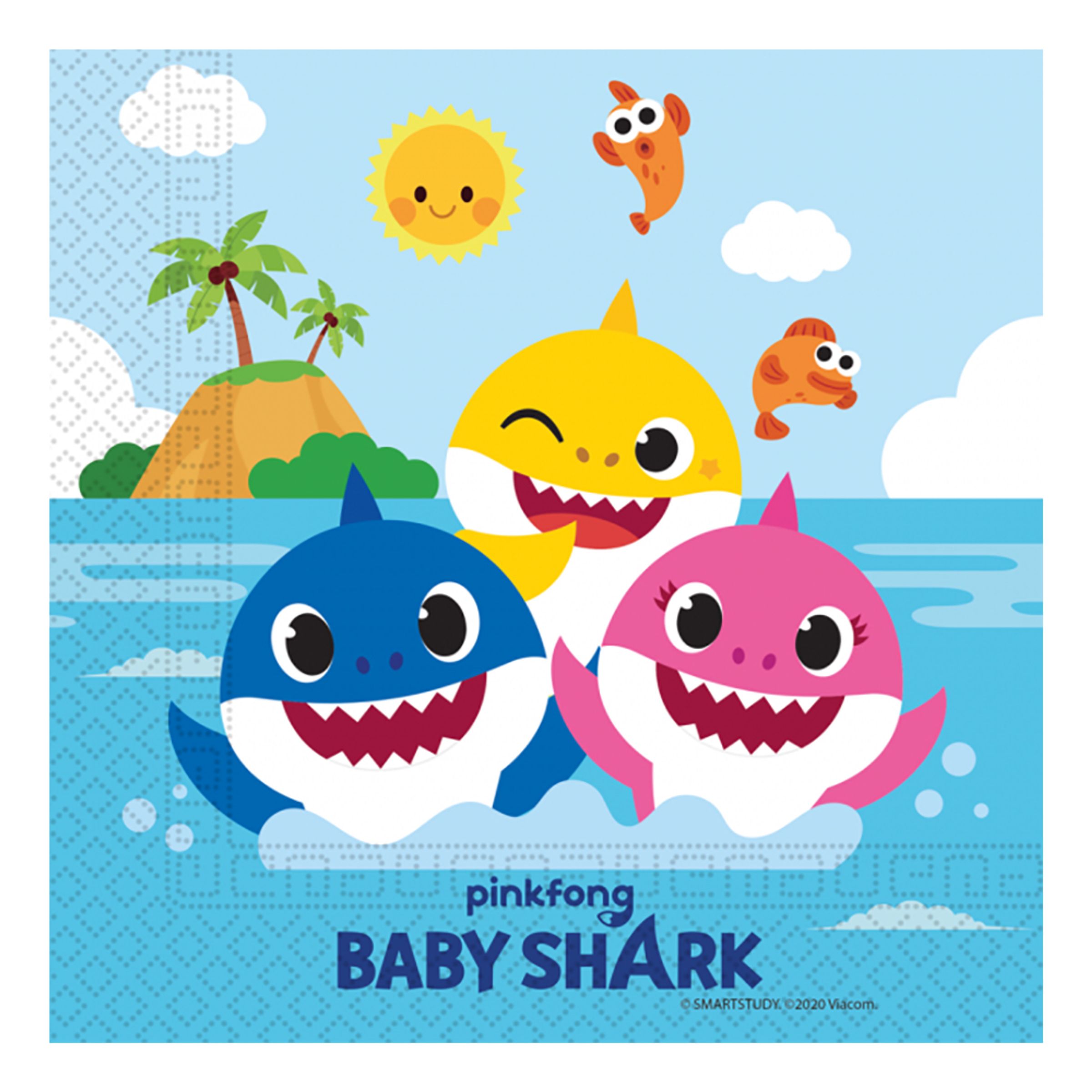 Läs mer om Servetter Baby Shark - 20-pack
