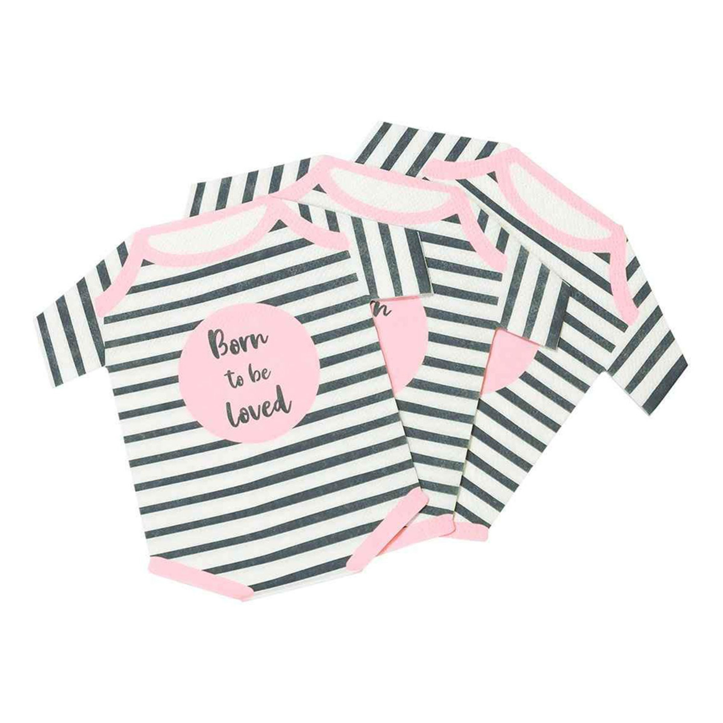 Servetter Born to be Loved Flicka - 16-pack