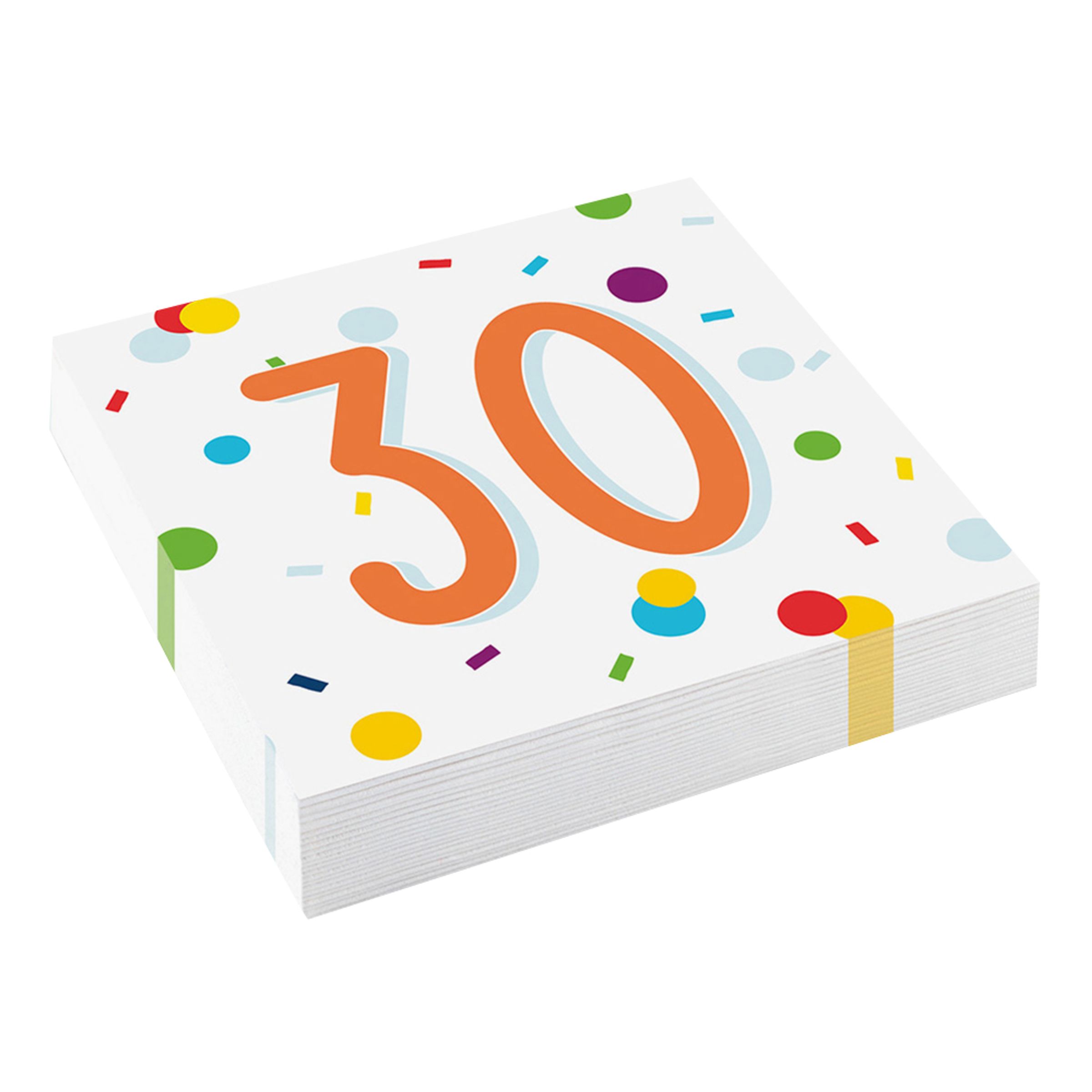 Läs mer om Servetter Confetti Birthday 30 - 20-pack