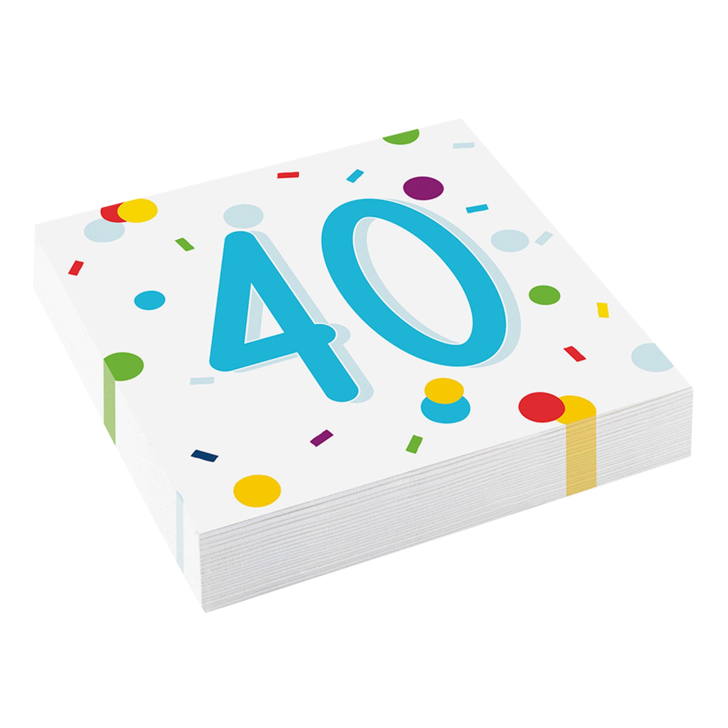 Servetter Confetti Birthday 40 - 20-pack