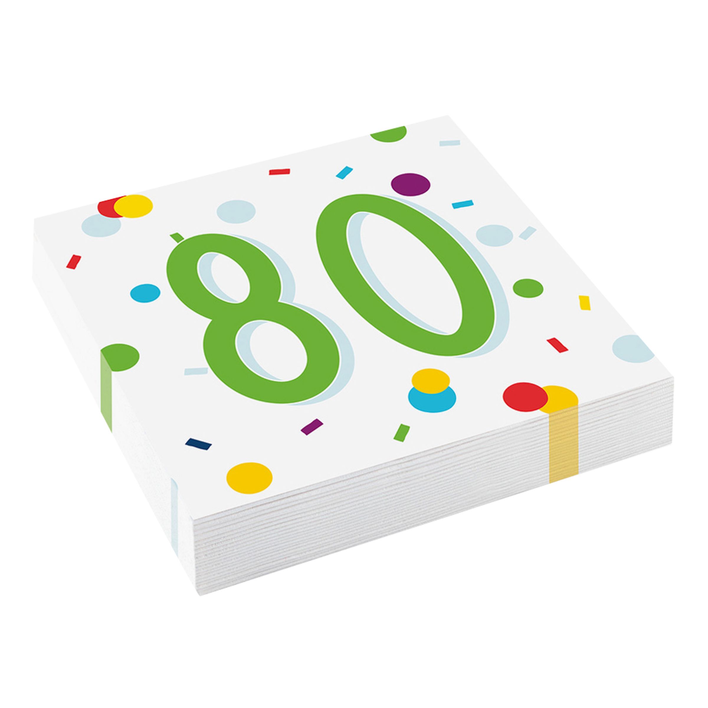 Servetter Confetti Birthday 80 - 20-pack