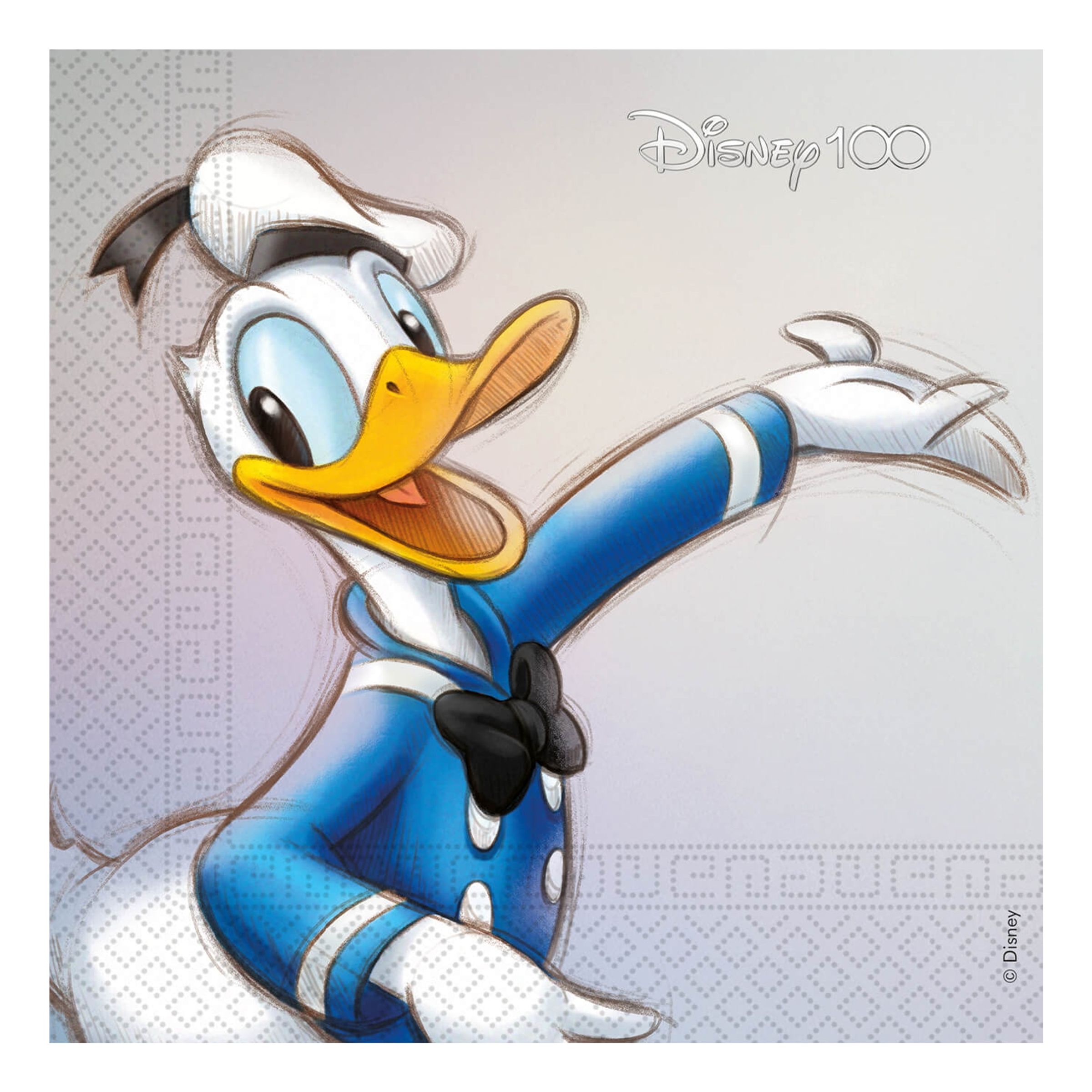 Läs mer om Servetter Disney 100 Donald - 20-pack