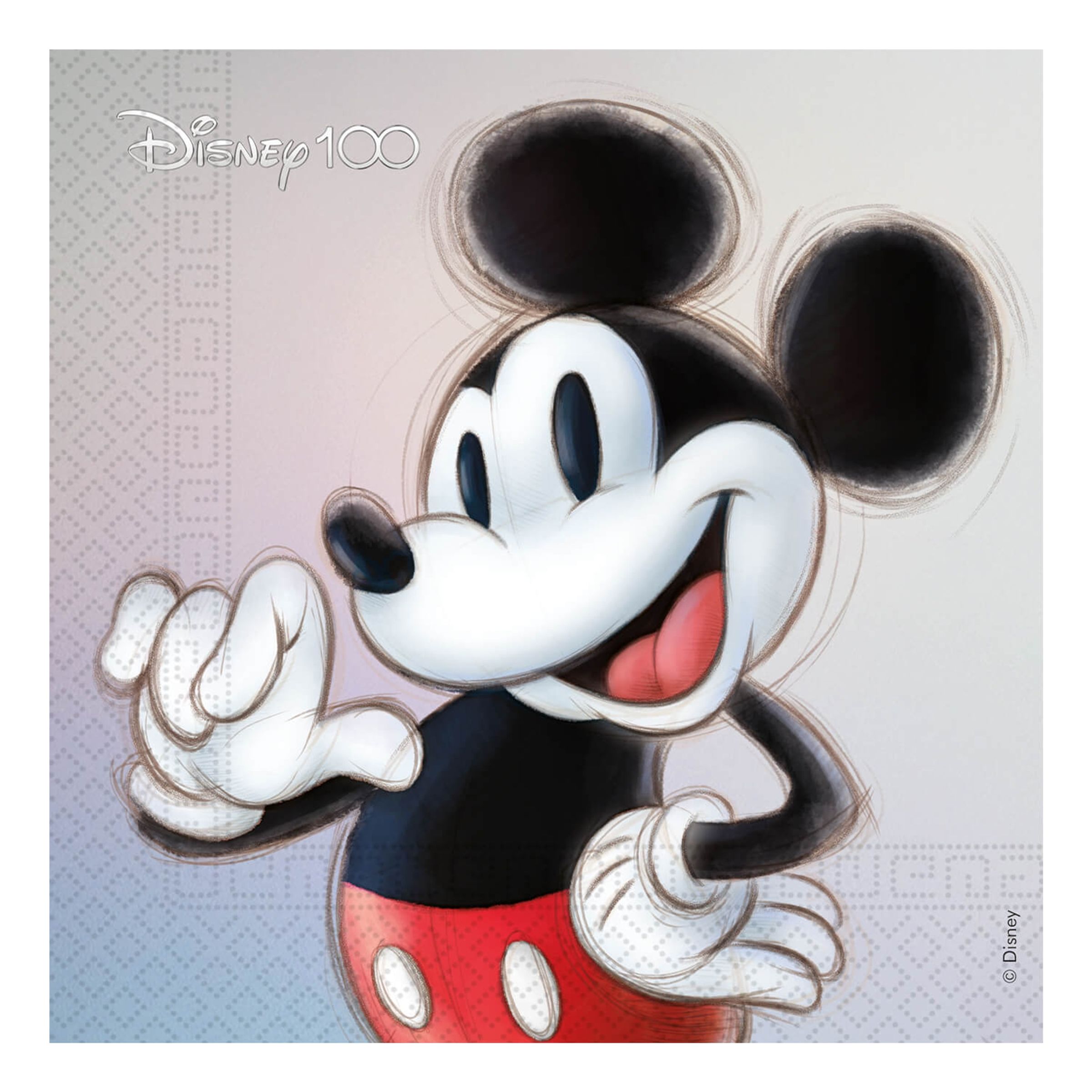 Servetter Disney 100 Musse - 20-pack | Hem//Festartiklar//Dukning//Servetter | PartyOutlet