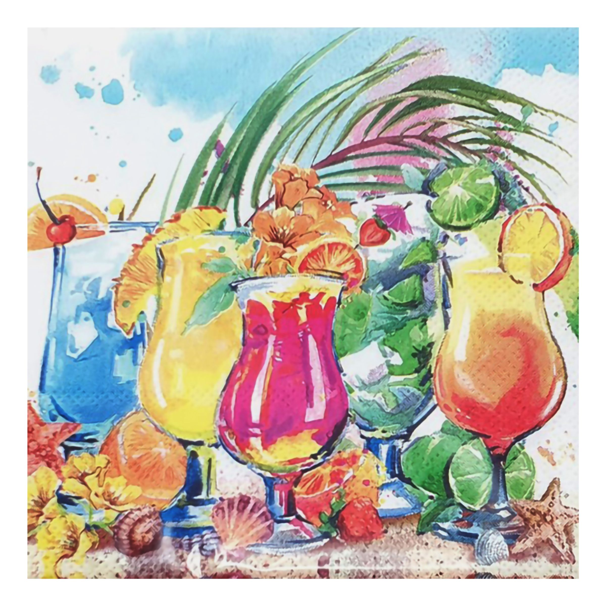 Servetter Drinkar All-inclusive - 20-pack | Hem - Festartiklar - Dukning - Servetter | Party Outlet