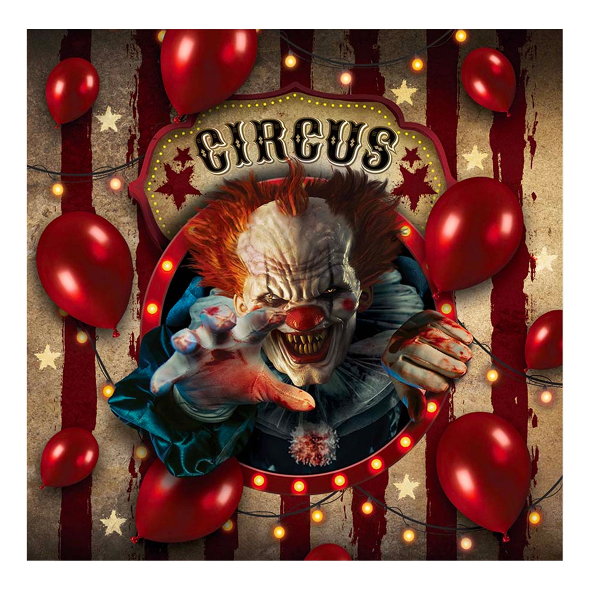 Läs mer om Servetter Halloween Circus - 12-pack