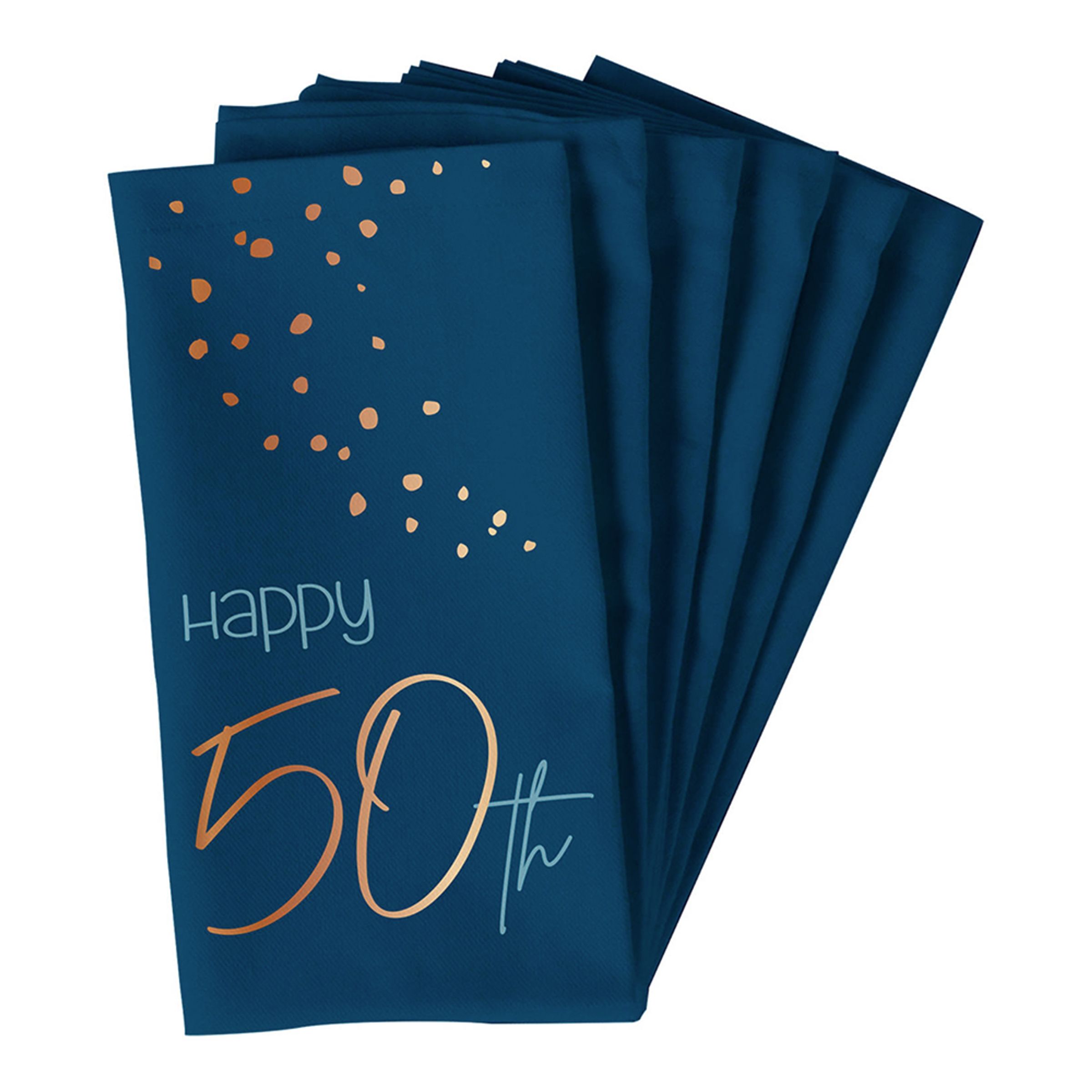 Läs mer om Servetter Happy 50th True Blue - 10-pack