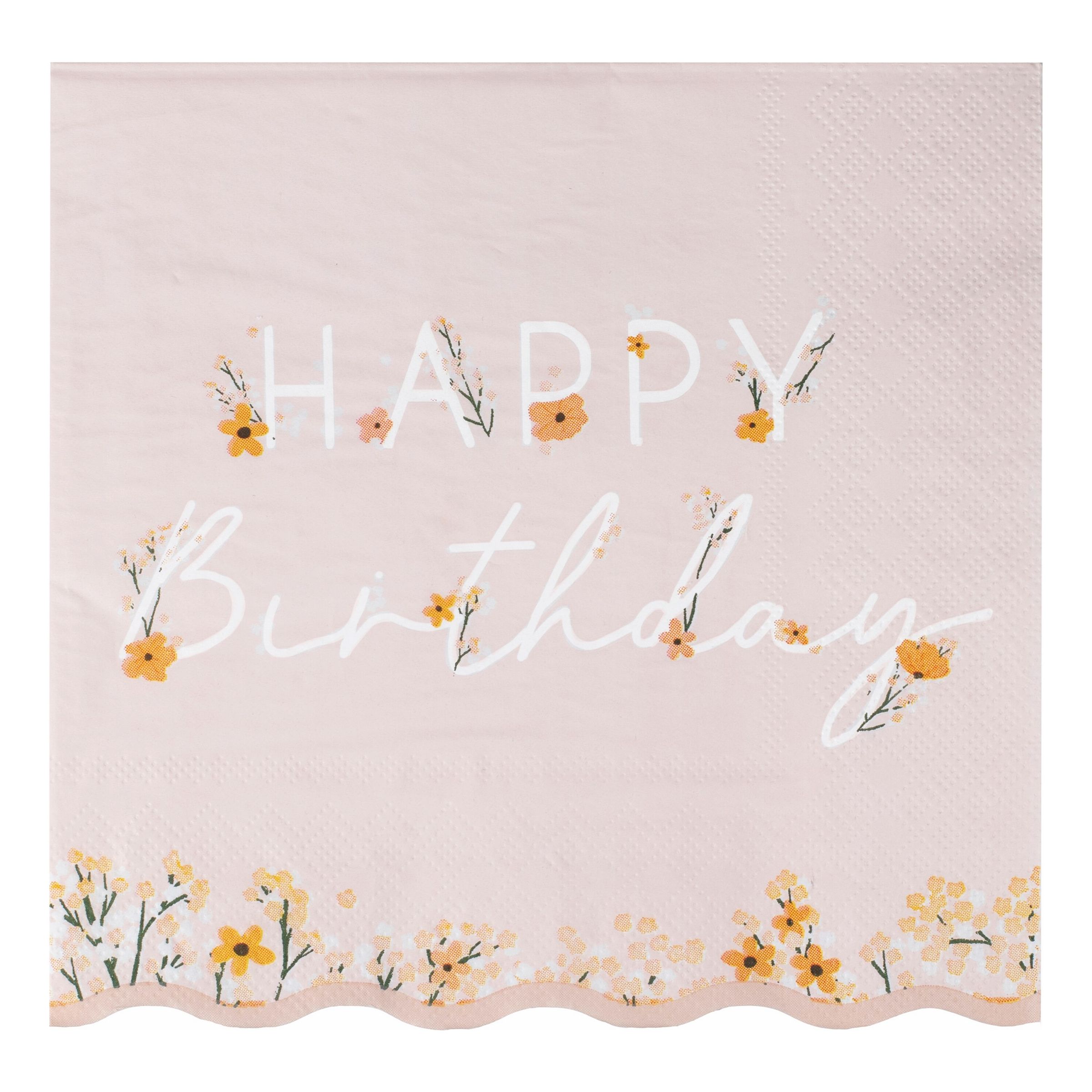 Servetter Happy Birthday Floral - 16-pack