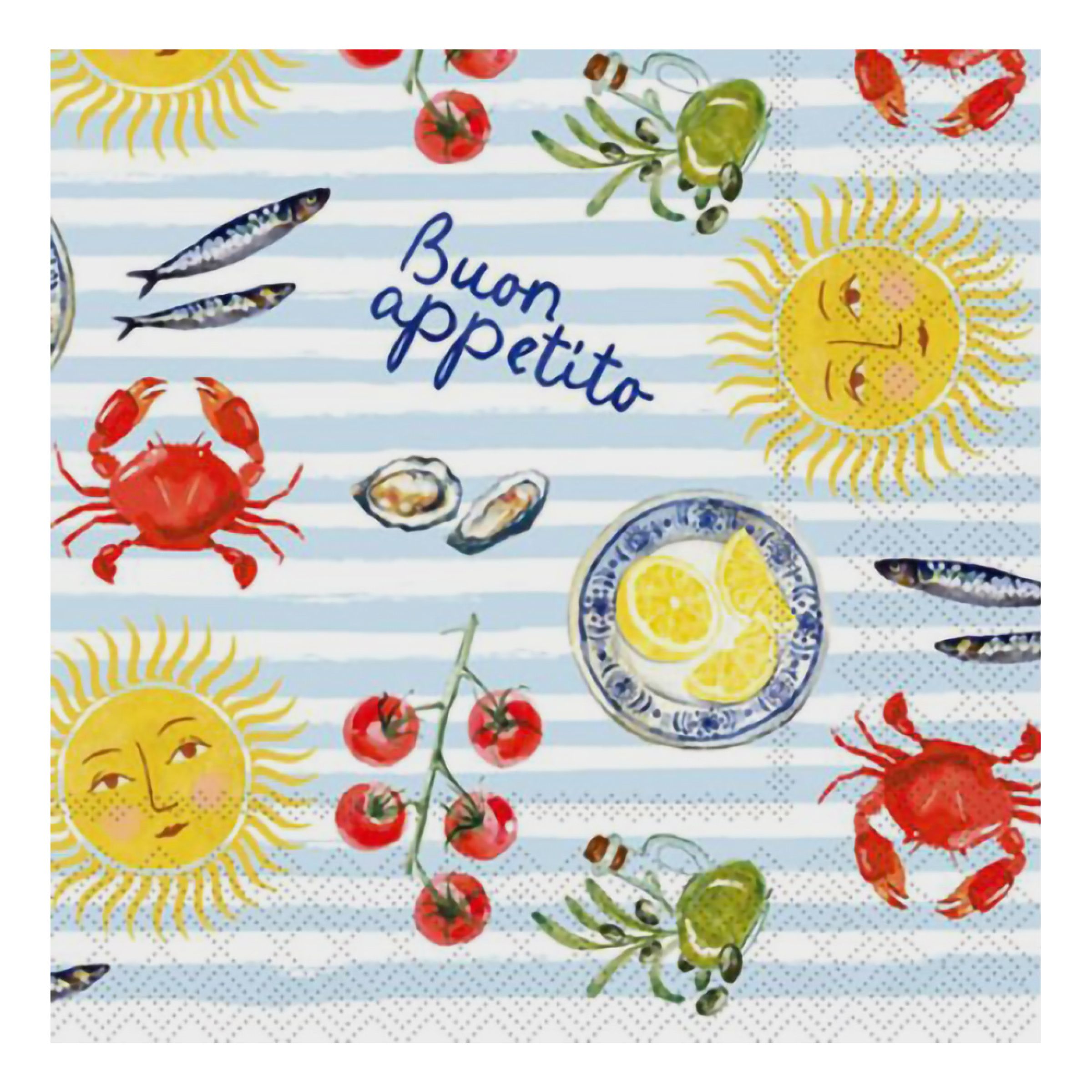 Servetter Havets Läckerheter - 20-pack | Hem - Festartiklar - Dukning - Servetter | Party Outlet