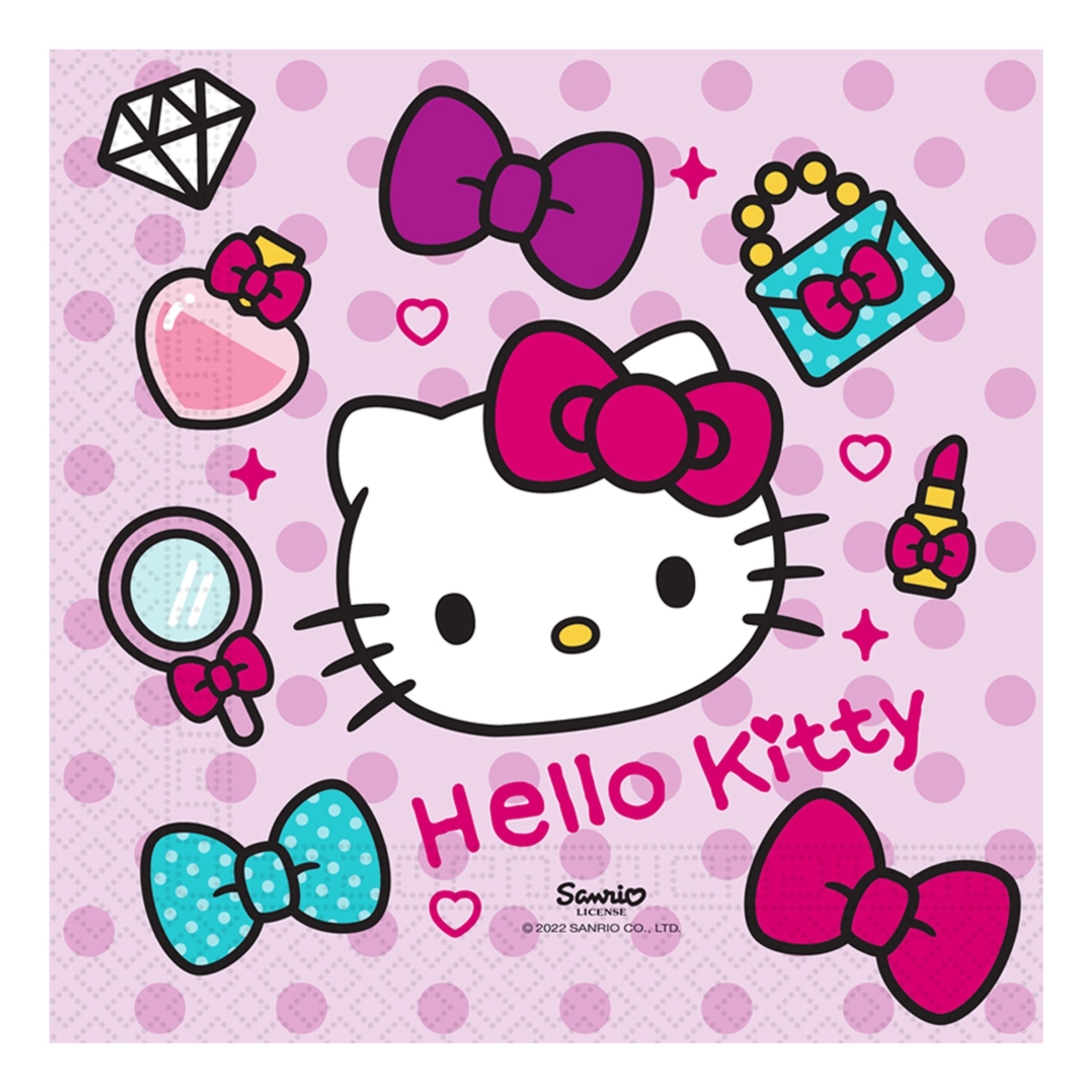 Läs mer om Servetter Hello Kitty Fashion Stylish - 20-pack