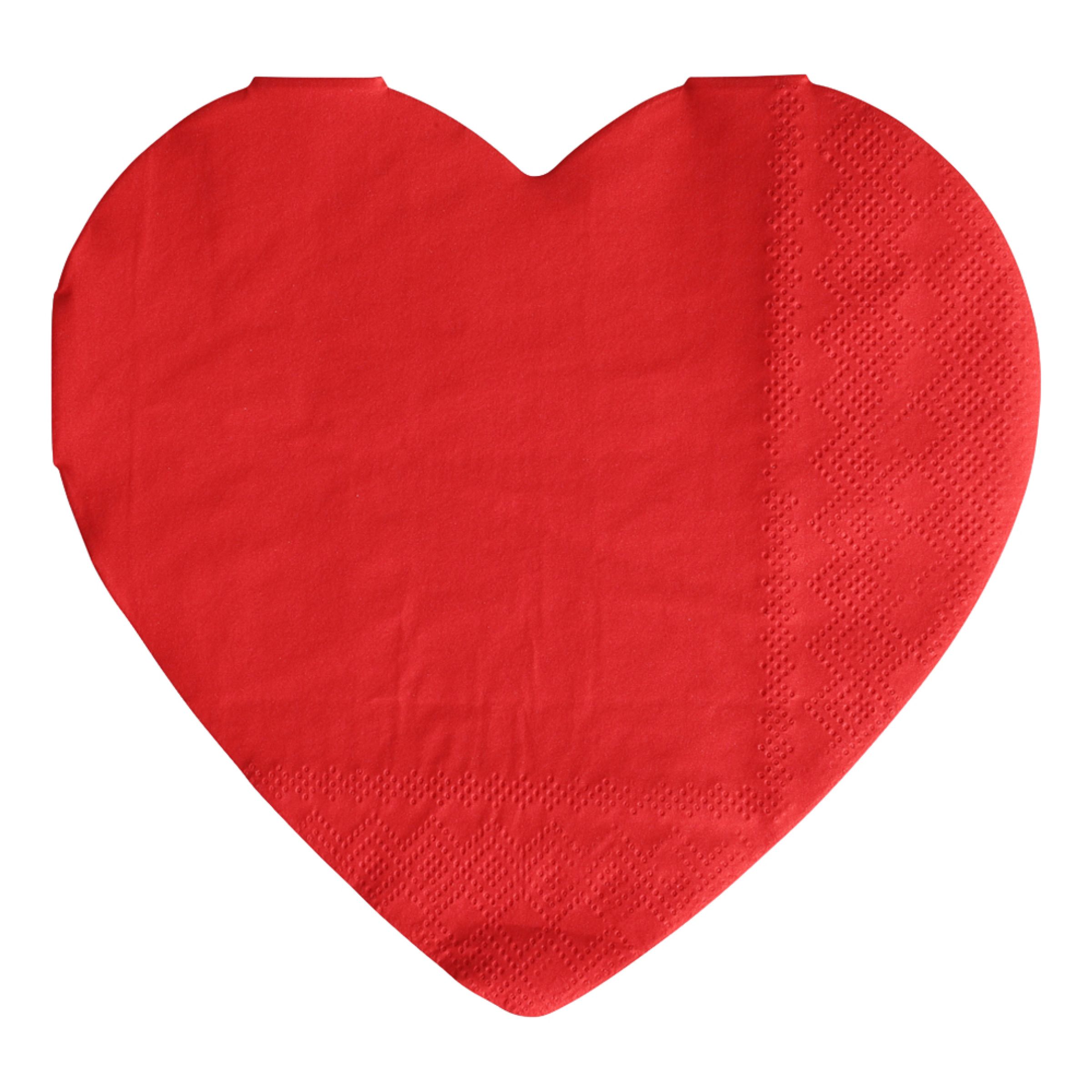 Servetter Hjärta - 16-pack | Hem - Festartiklar - Dukning - Servetter | Party Outlet