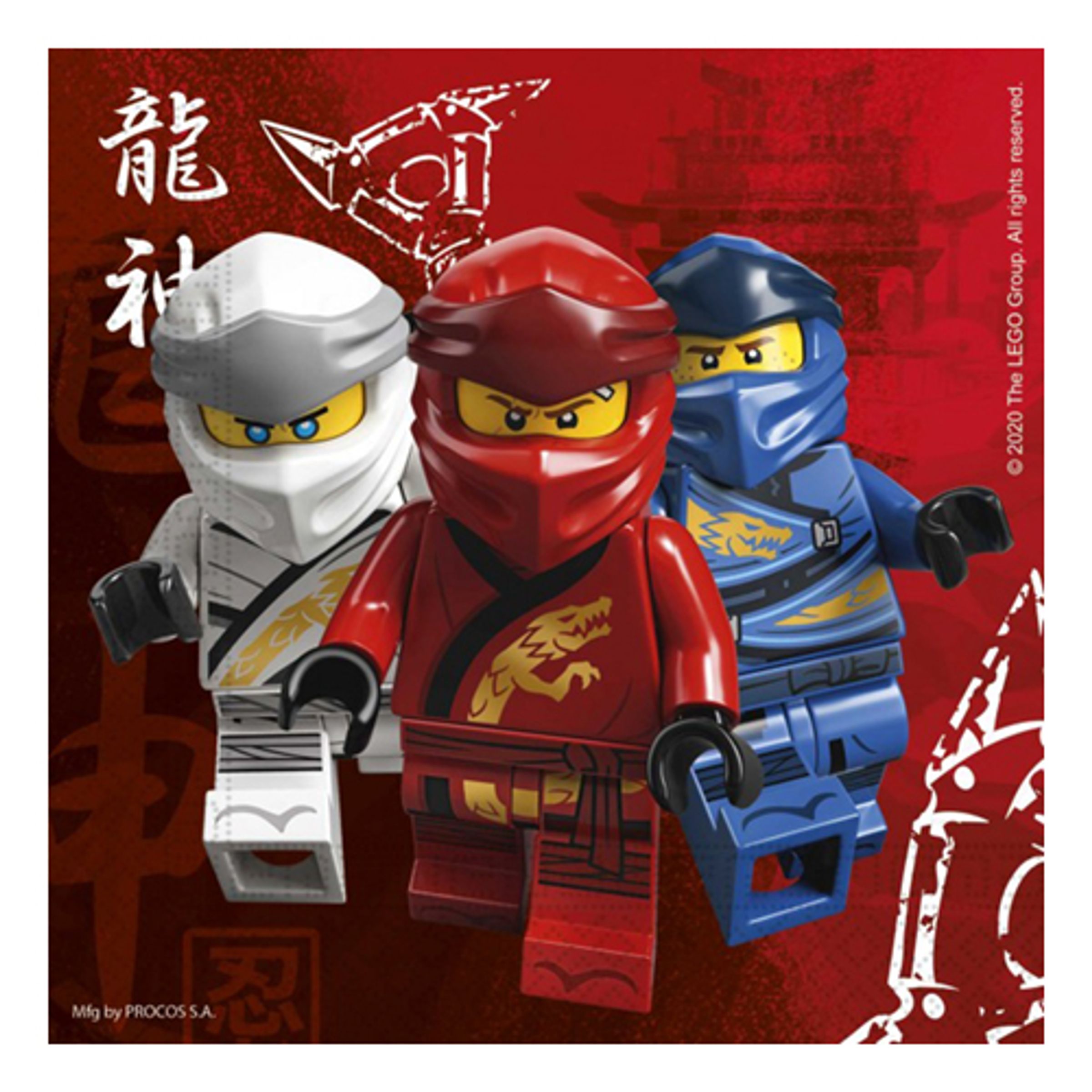 Servetter Lego Ninjago Röd - 20-pack